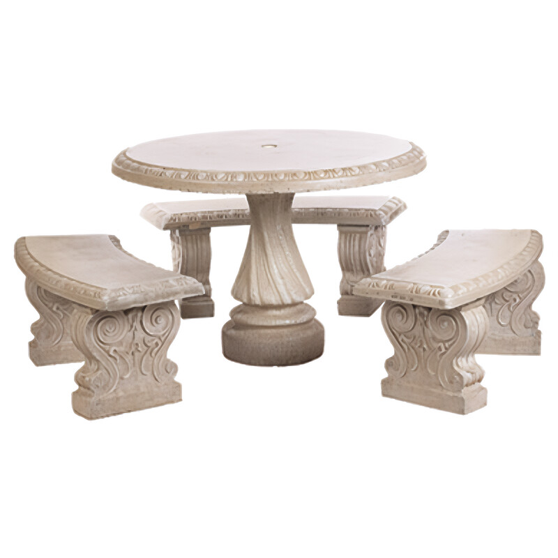 Table Concrete Round Set
