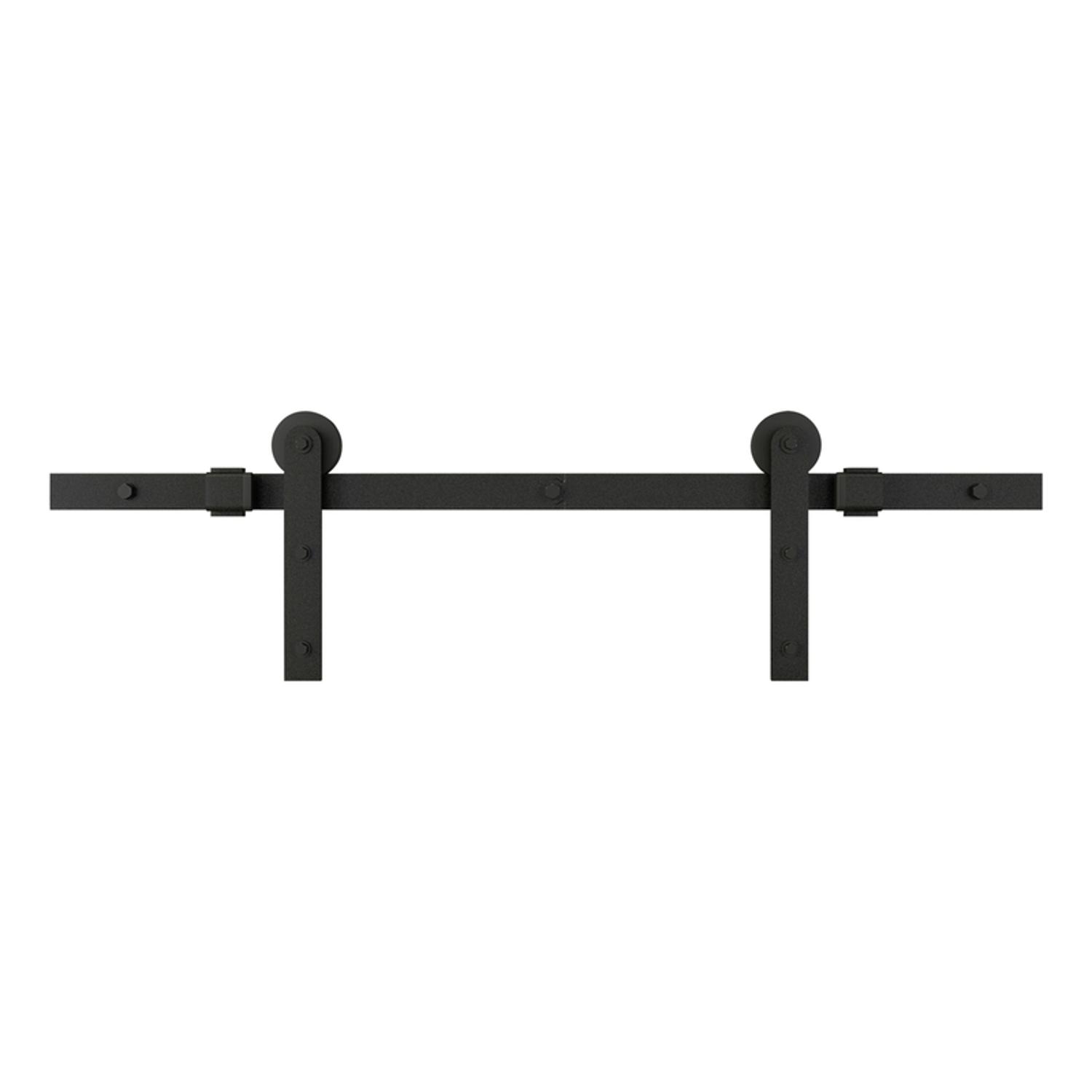 National Hardware Builder 72 in. L Matte Black Steel Barn Door Hanger Kit 1 pc