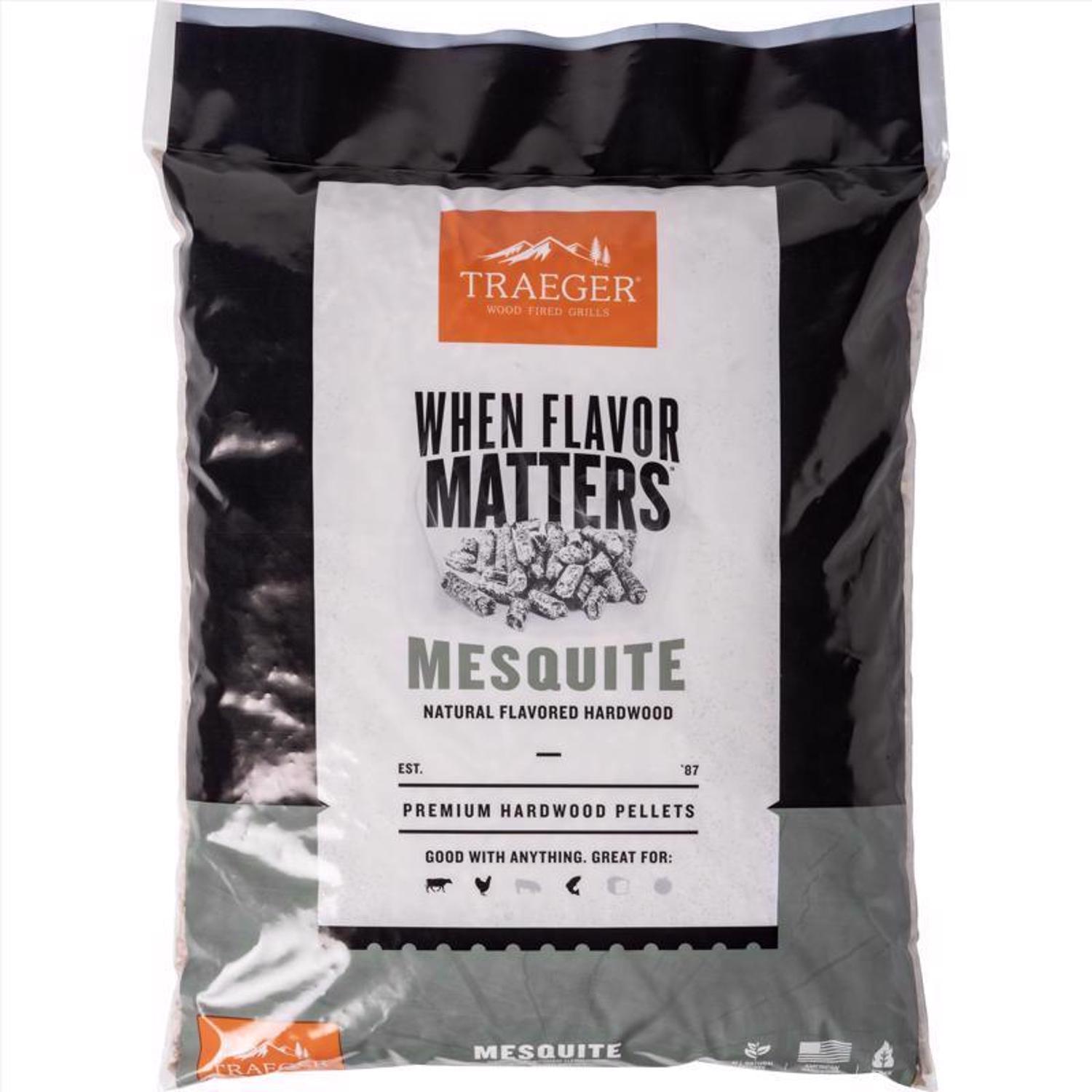 Traeger Premium All Natural Mesquite Hardwood Pellets 20 lb