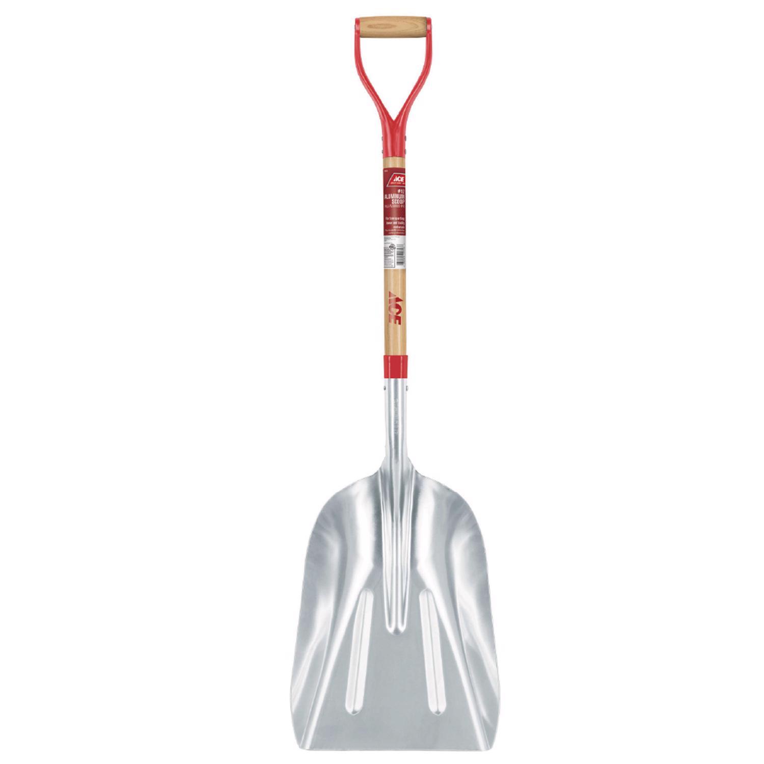 Ace 45 in. Aluminum Scoop General Purpose Shovel Wood Handle