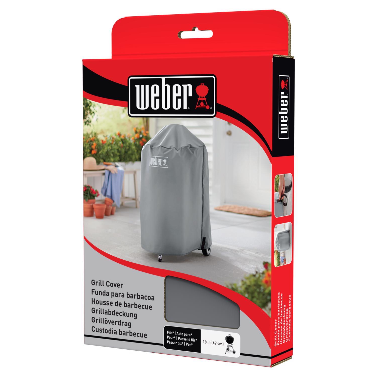 Weber Gray Grill Cover For 18in Charcoal Grills excluding Jumbo Joe