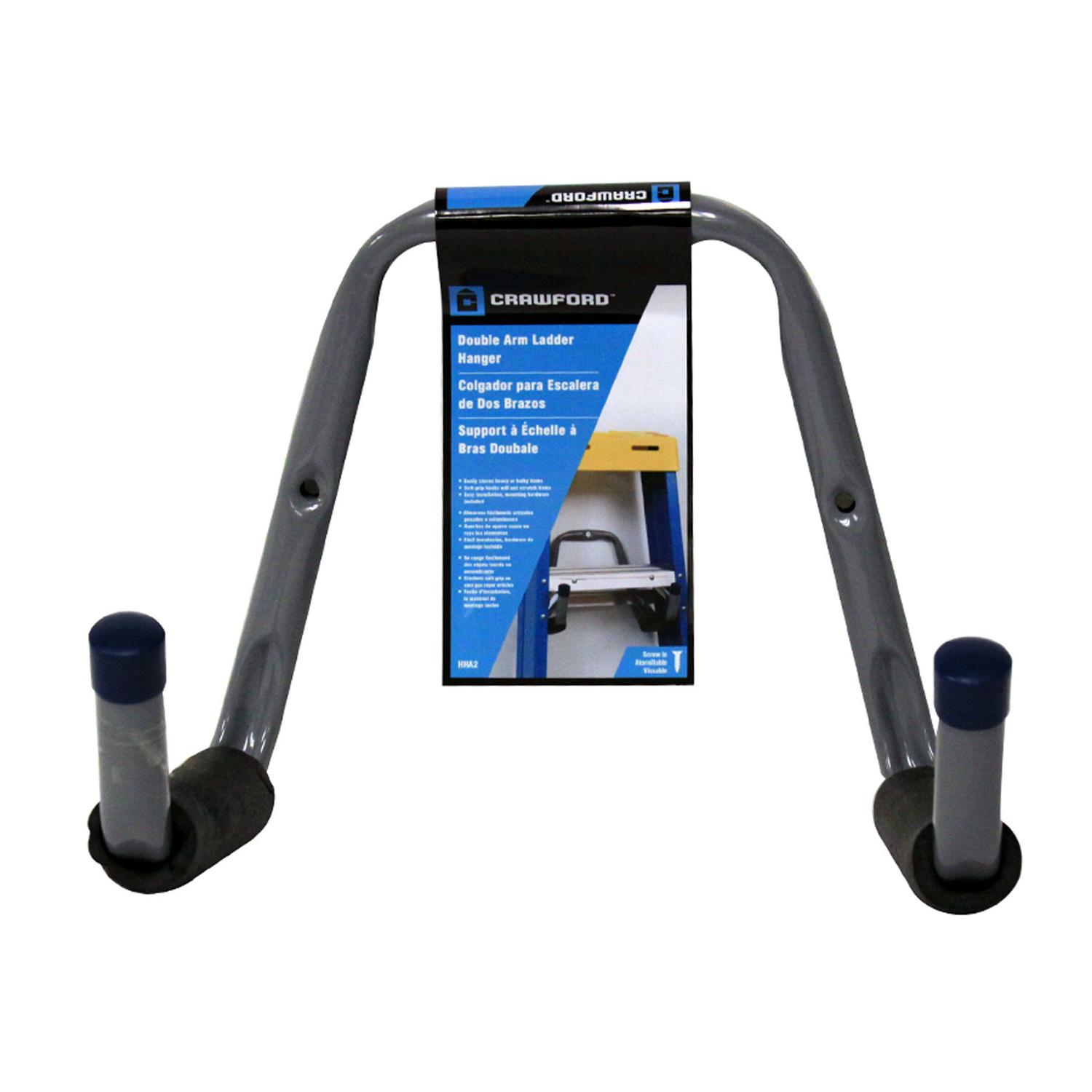 Crawford Lehigh Powder Coated Gray Steel Double Arm Ladder Hook 75 lb. cap. 1 pk