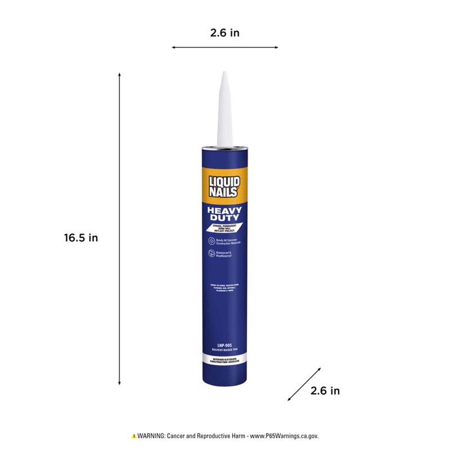 Liquid Nails Heavy Duty Acrylic Latex Construction Adhesive 28 oz