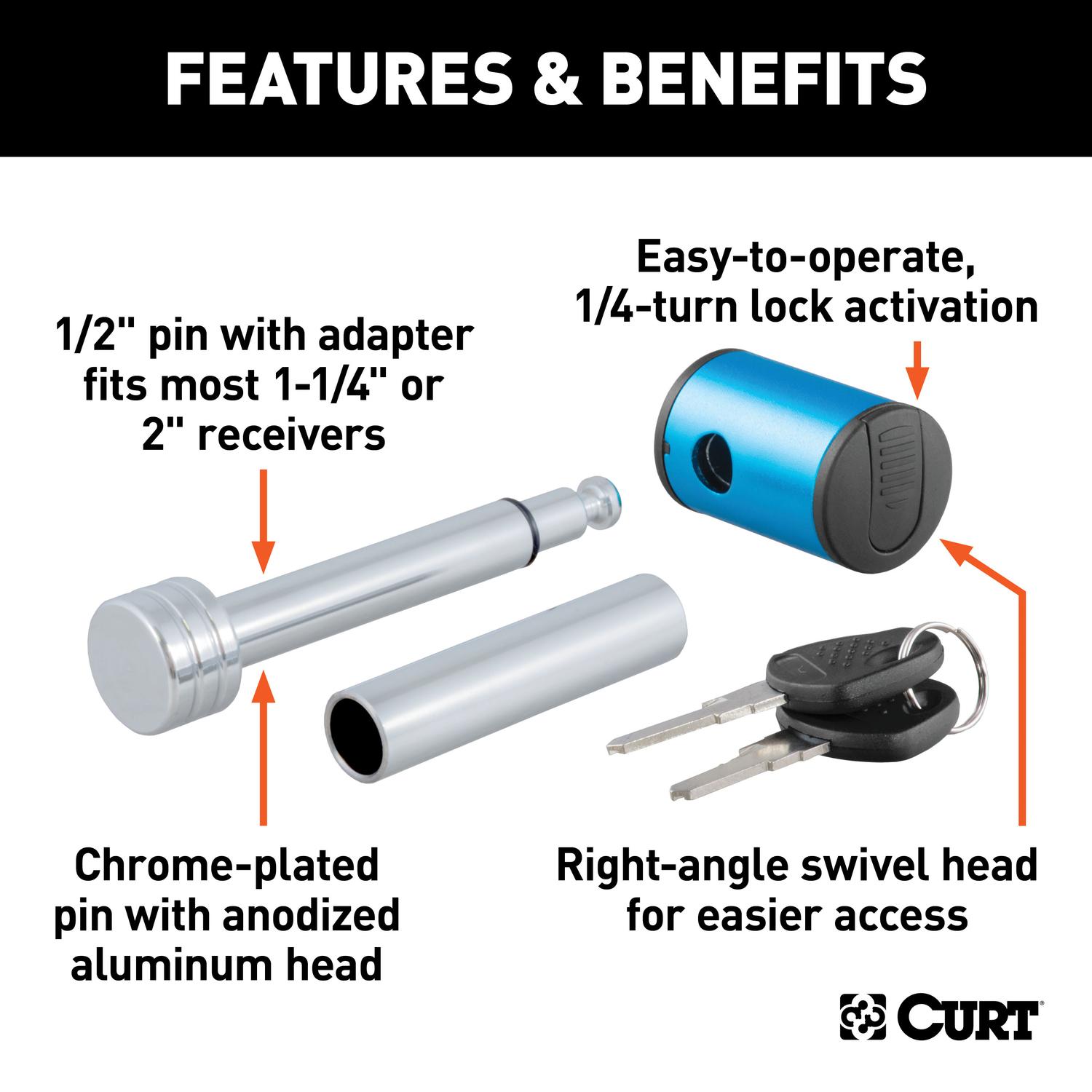 CURT Locking Hitch Pin