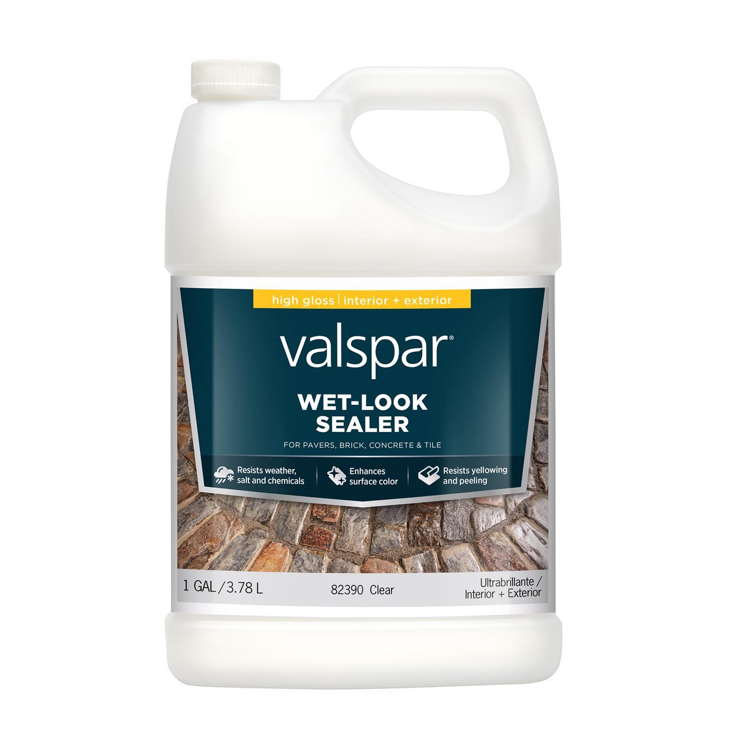 Valspar Wet Look Protective Sealer High-Gloss Clear Acrylic Concrete Sealer 1 gal