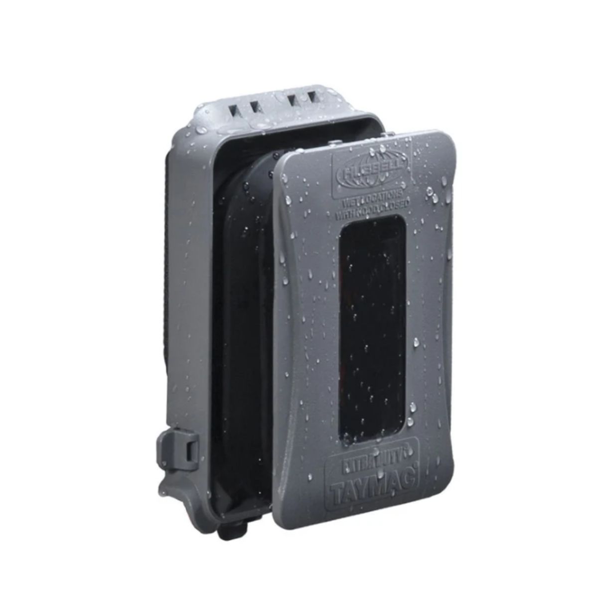 TayMac Outdoor Weatherproof In-Use Expandable Outlet Cover Gray