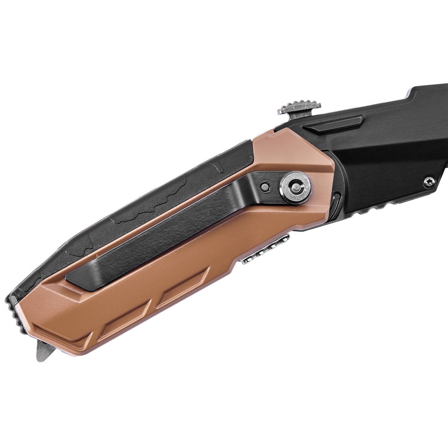 Spec Ops 6.25 in. Folding Utility Knife Black/Tan 1 pc