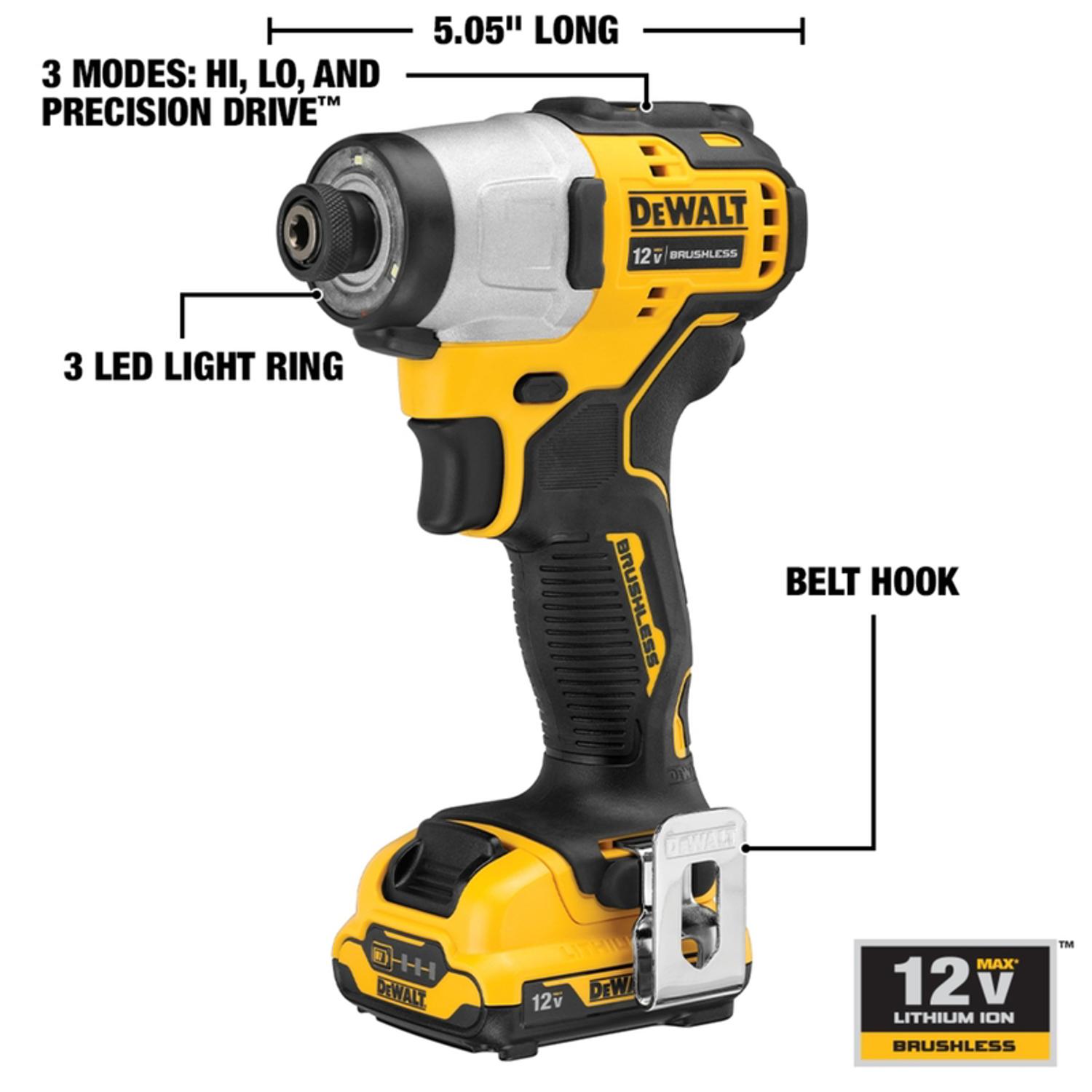 DeWalt 12V MAX XTREME 1/4 in. Cordless Brushless Impact Driver Kit (Battery & Charger)