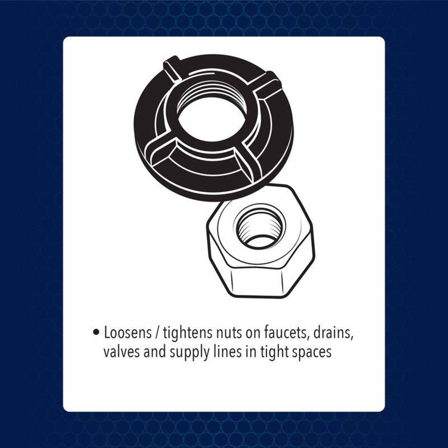 Superior Tool Basin Wrench 11 in. L 1 pc