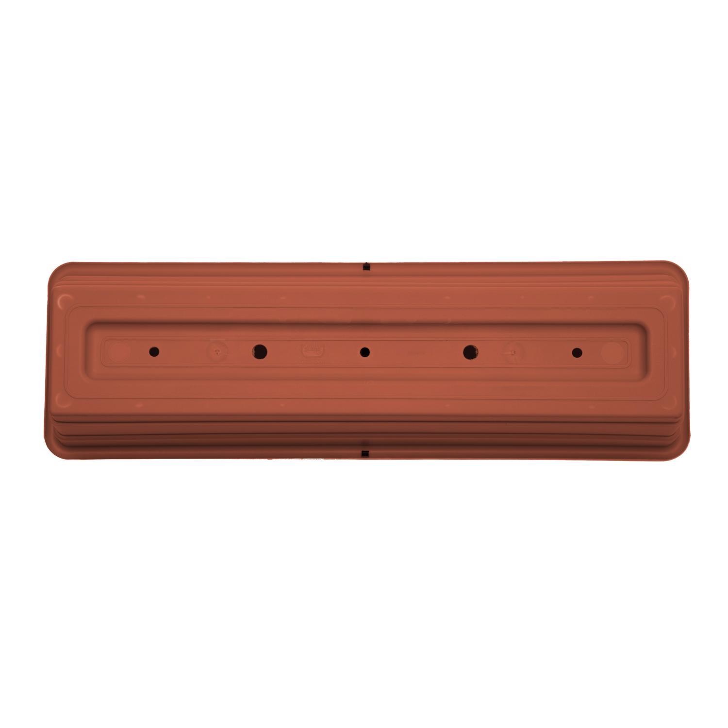 Bloem Dura Cotta 5.75 in. H X 18 in. W X 7.5 in. D Plastic Window Box Terracotta