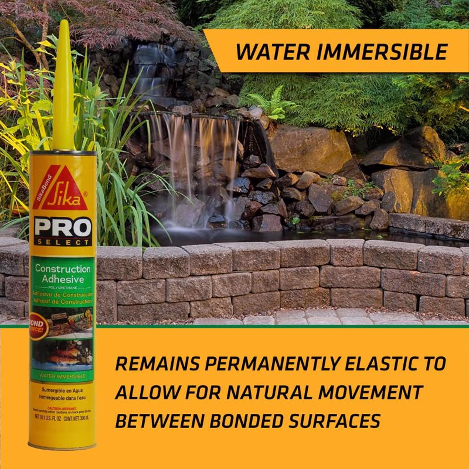 Sika Pro Select Polyurethane Construction Adhesive 10.1 oz