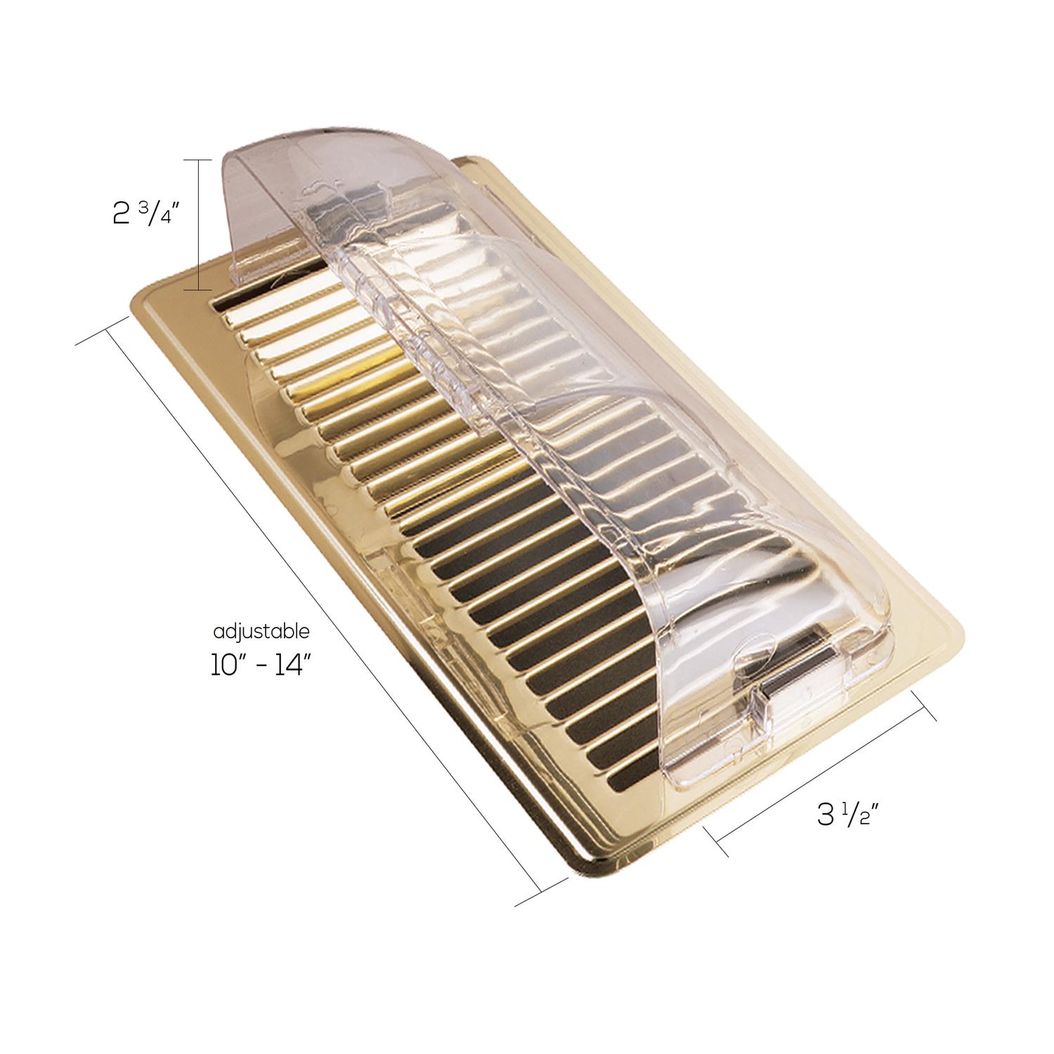 Ace 2-3/4 in. H X 10 - 14 in. W 1-Way Silver Plastic Air Deflector