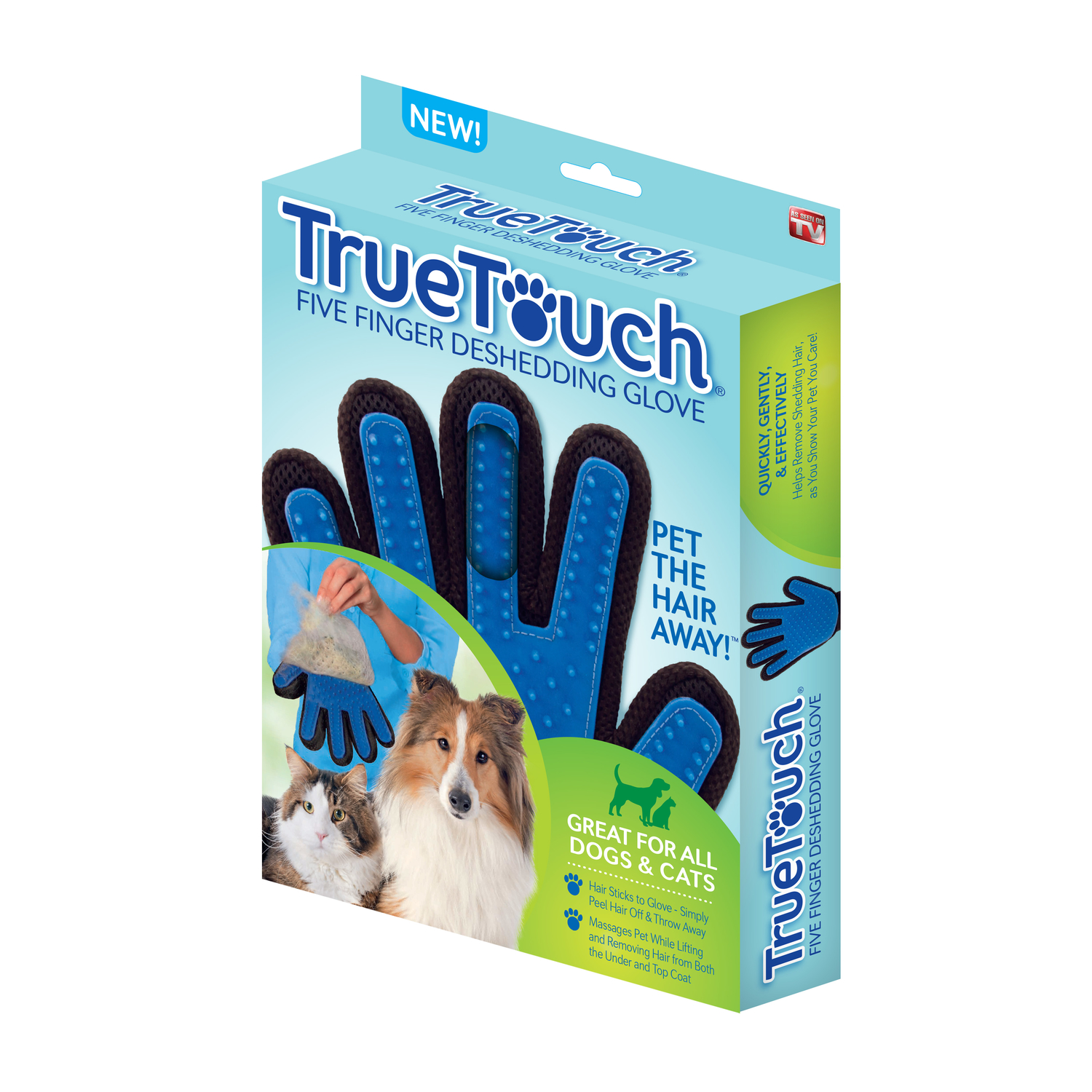 True Touch As Seen On Tv Blue Cat/Dog Grooming Mitt 1 Pack