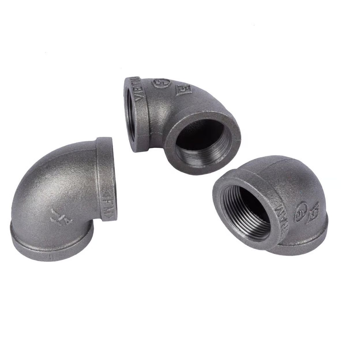 STZ Industries 1-1/4 in. FIP each x 1-1/4 in. D FIP Black Malleable Iron 90 Degree Elbow