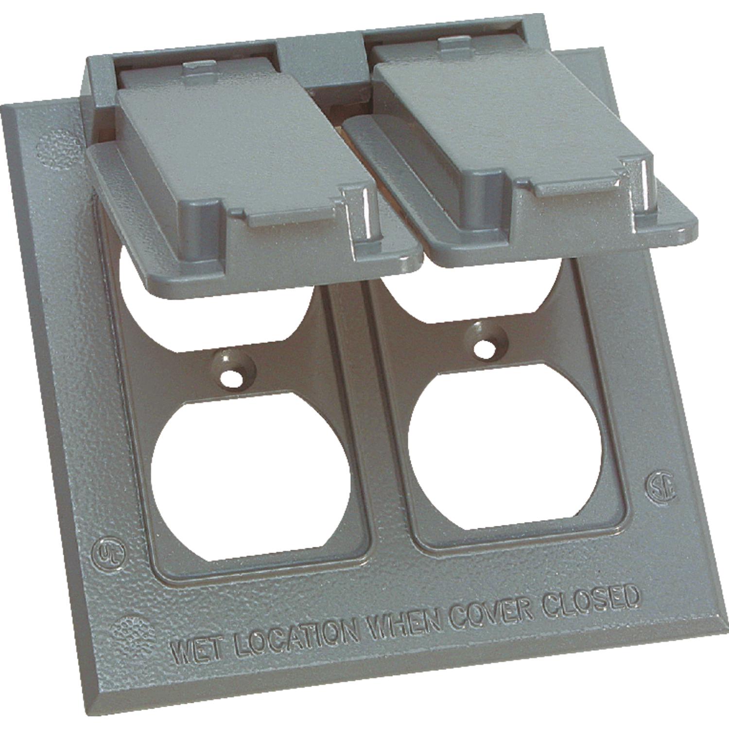 Sigma Engineered Solutions Square Metal 2 gang 4.54 in. H X 4.54 in. W Duplex Box Cover