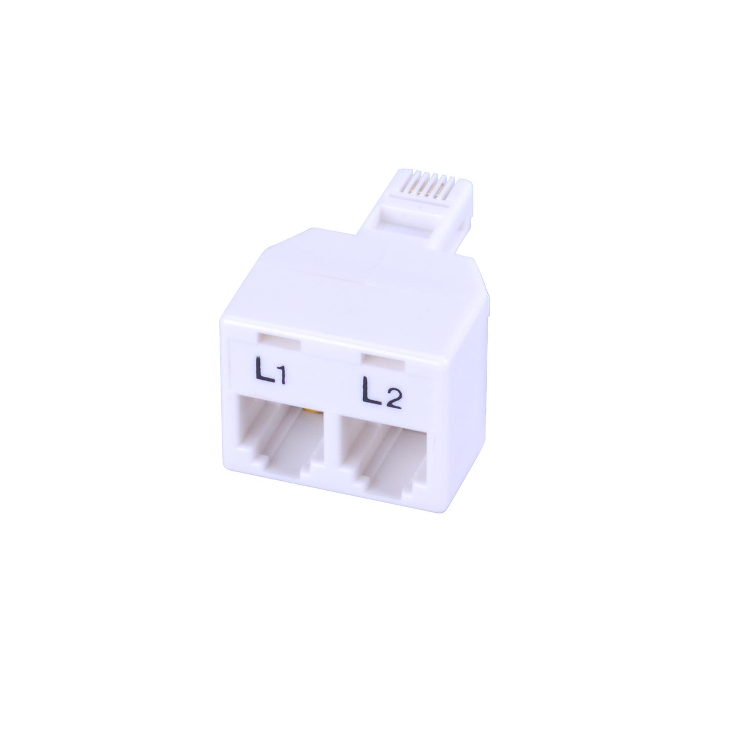Monster Just Hook It Up 0 ft. L White 2-Way In Line Coupler