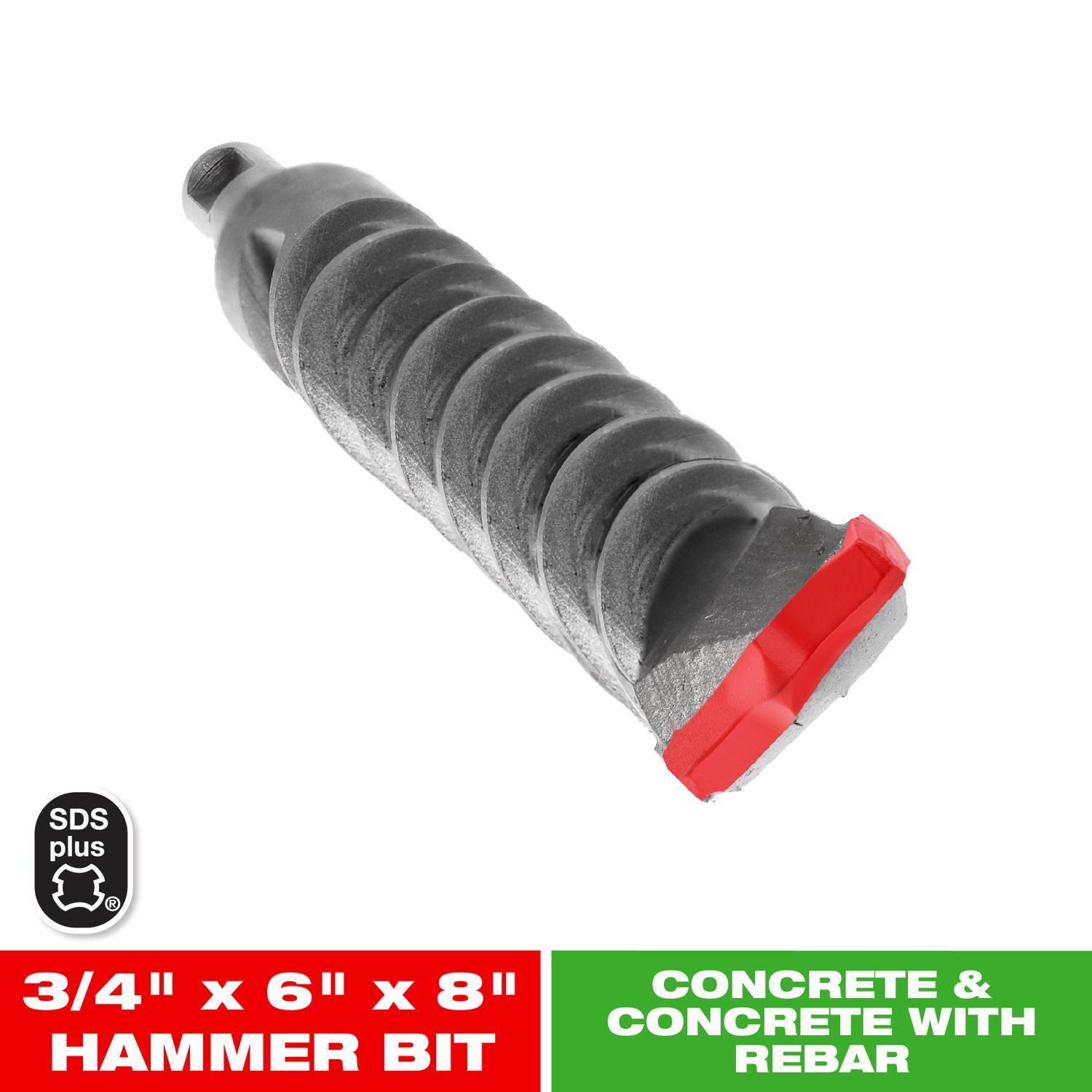 Diablo 3/4 in. X 8 in. L Carbide Tipped 2-Cutter Hammer Drill Bit SDS-Plus Shank 1 pk