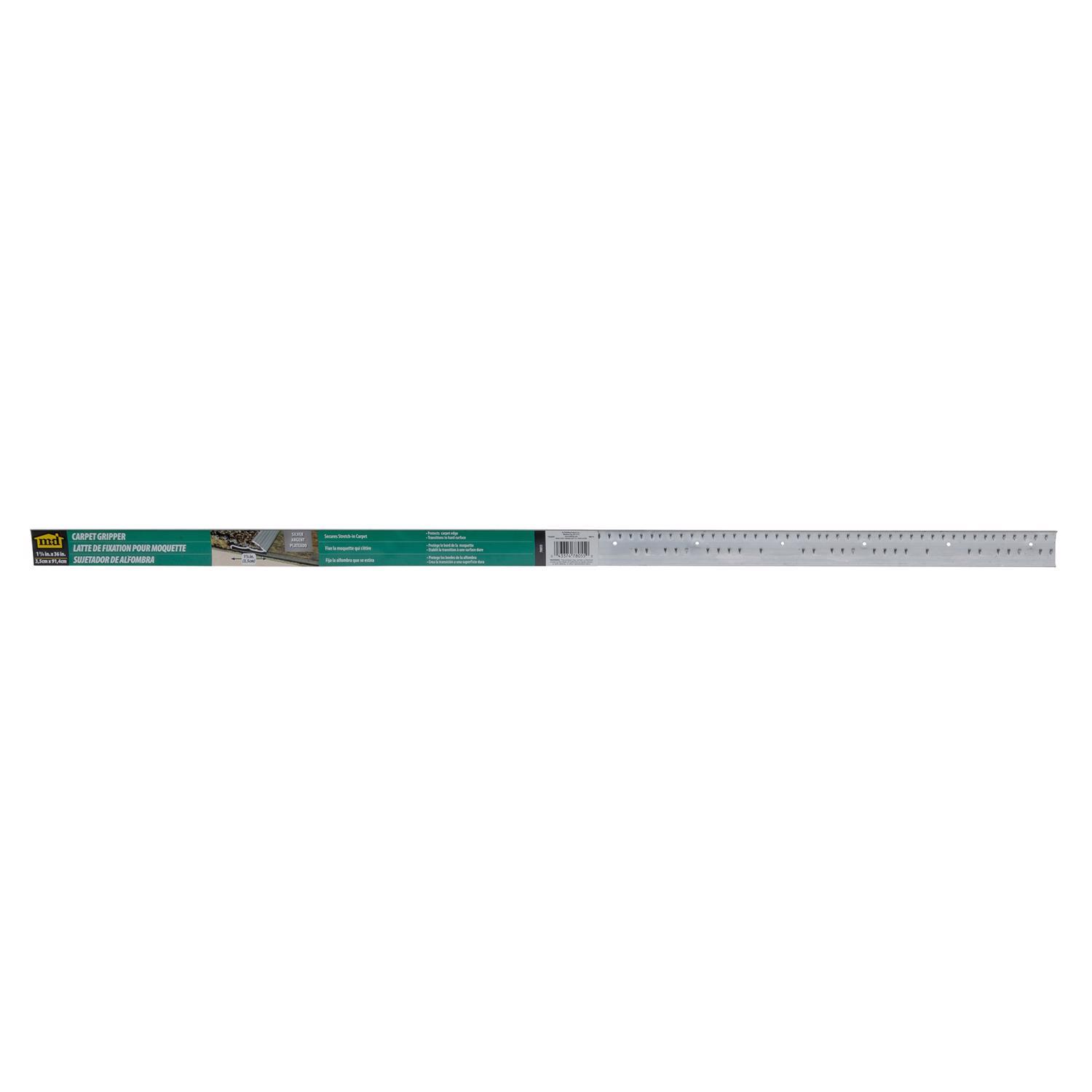 M-D Building Products 0.5 in. H X 1.375 in. W X 36 in. L Prefinished Silver Aluminum Carpet Gripper