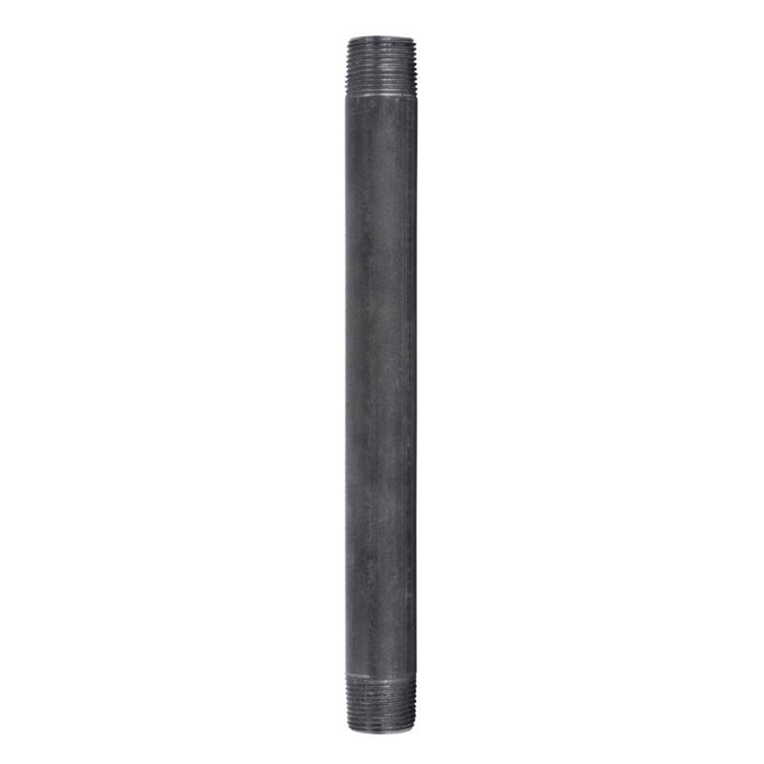 STZ Industries 3/4 in. MIP each X 3/4 in. D MIP Black Steel 10 in. L Nipple