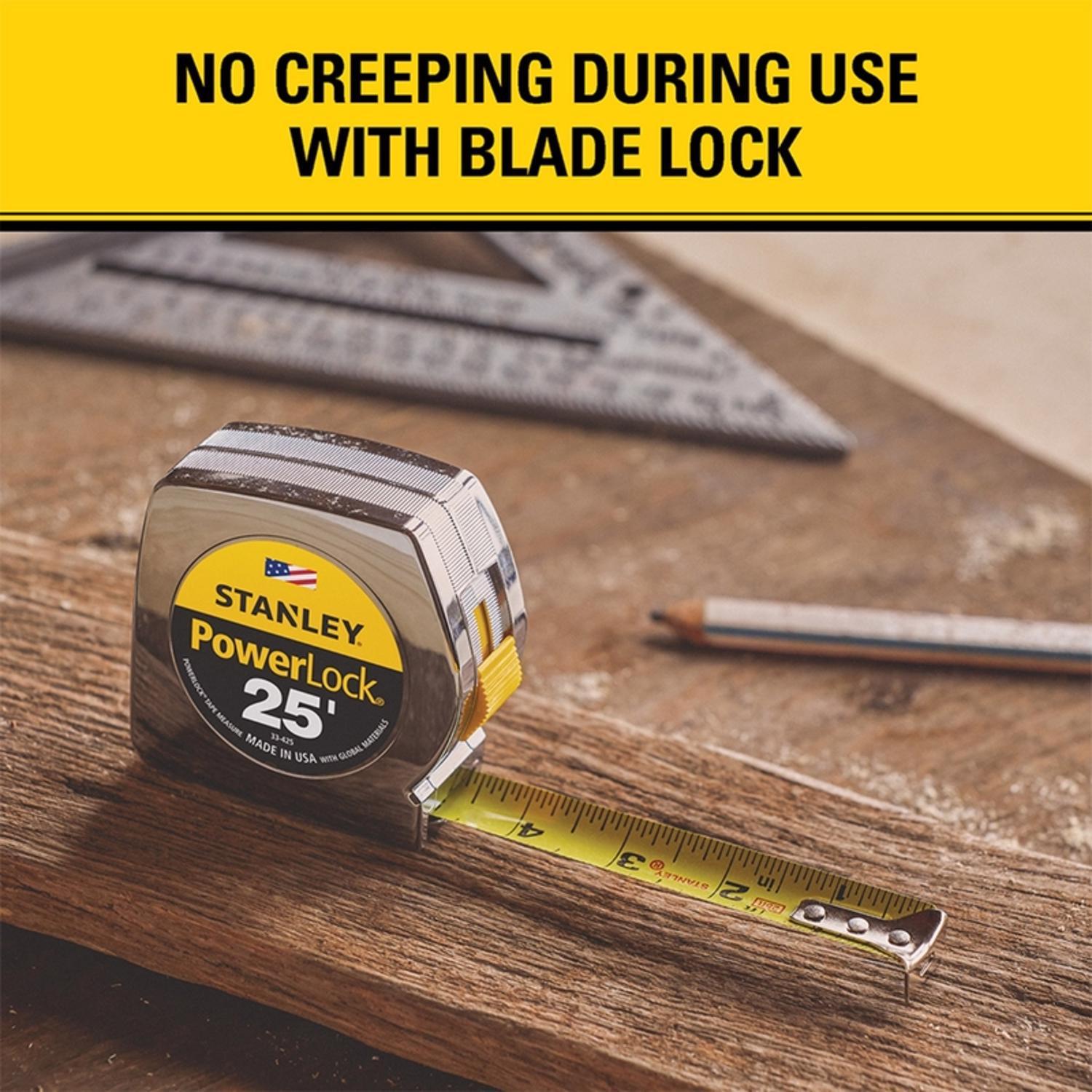 STANLEY PowerLock 25 ft. L X 1 in. W Tape Measure 1 pk