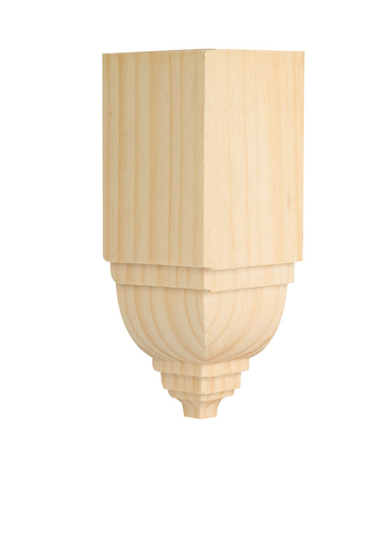 Alexandria Moulding Inside Crown Trim Block Pine 4-1/2in. H x 1-3/4in. W x 1-3/4in. D