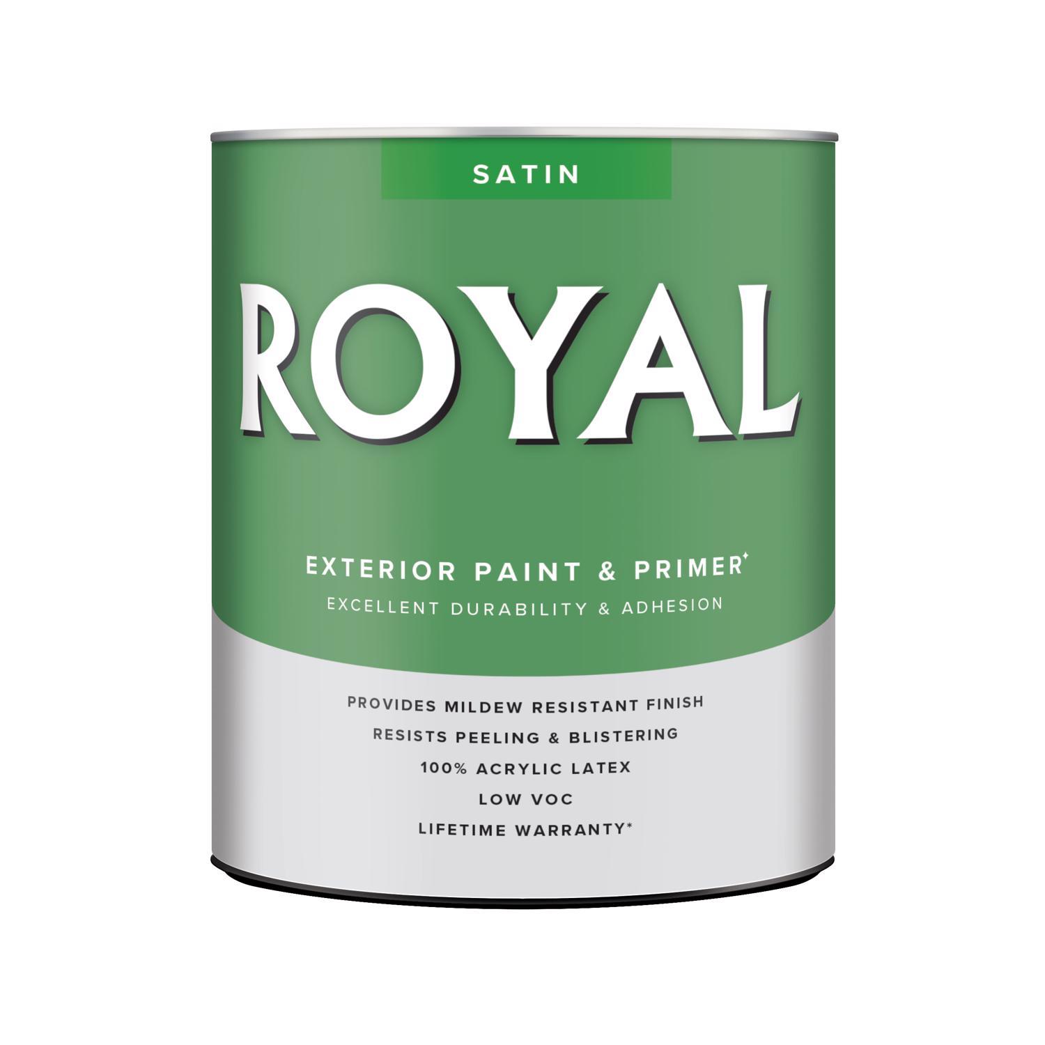 Royal Satin High Hiding White Paint Exterior 1 qt