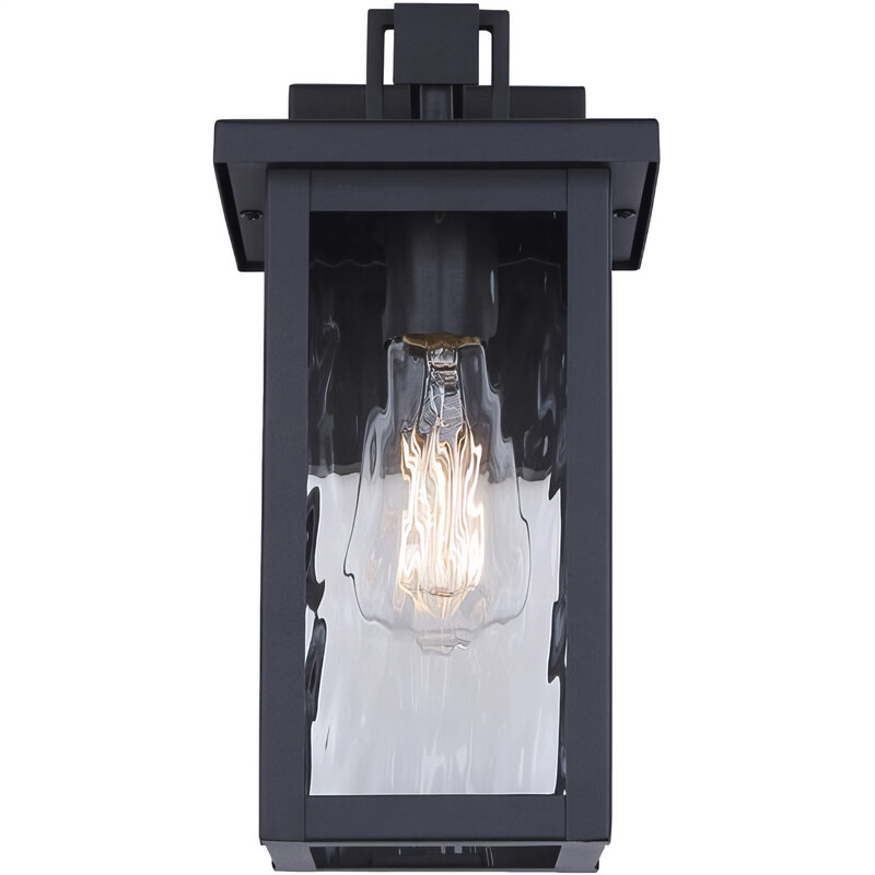 Canarm Shana 1 Light 12 in. Black Outdoor Wall Lantern