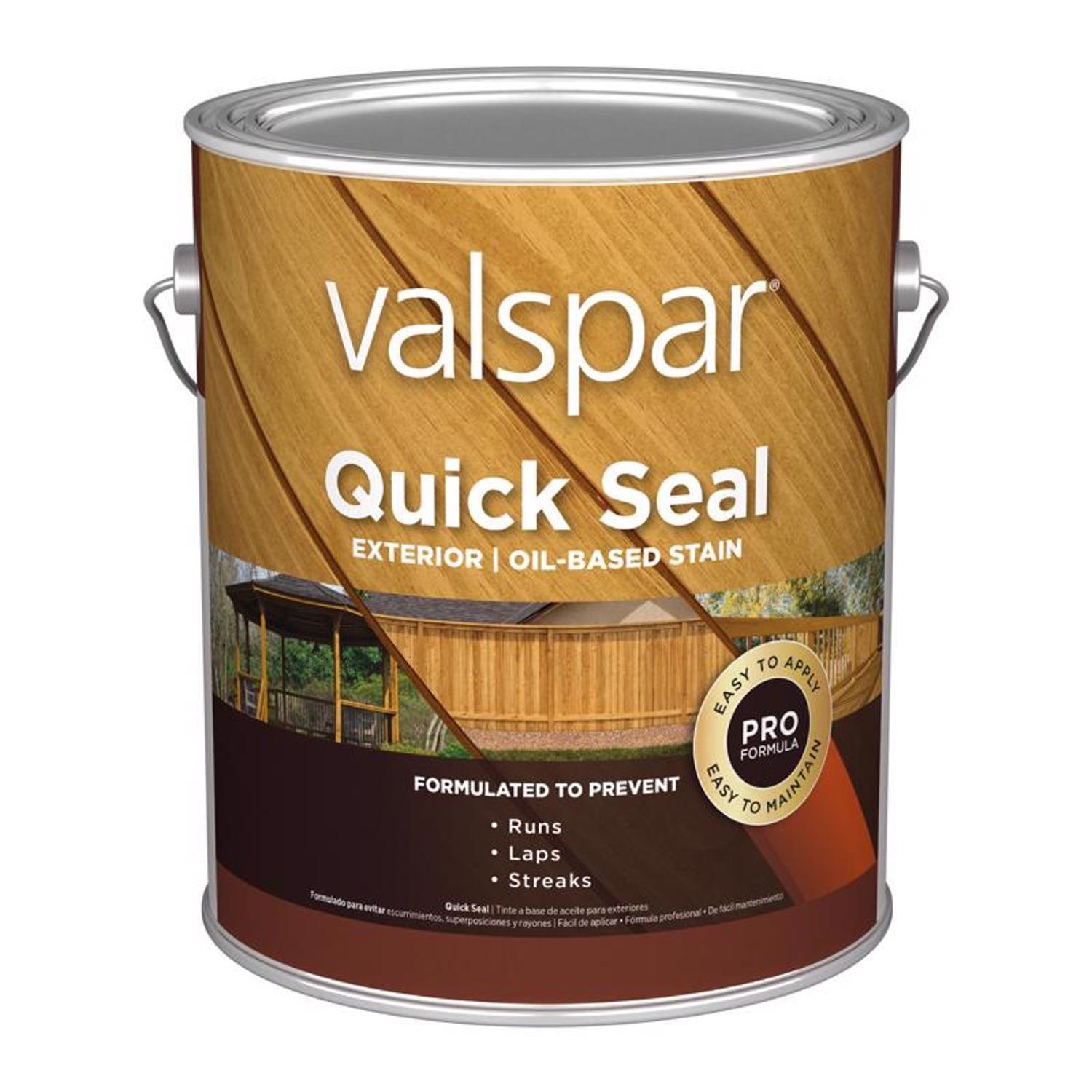 Valspar Quick Seal Semi-Transparent Pecan Oil-Based Exterior Stain 1 Gallon