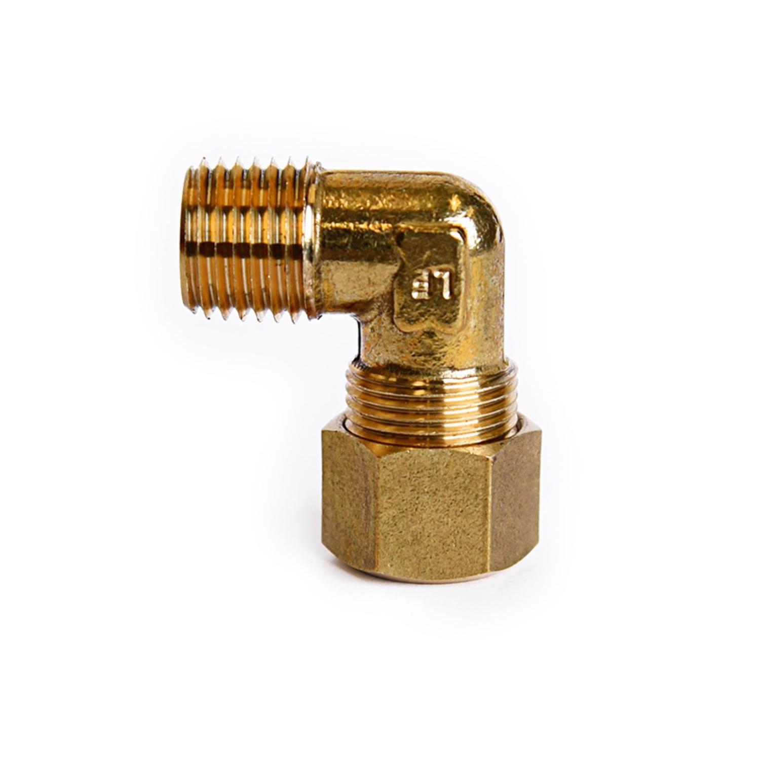 ATC 3/8 in. Compression 1/4 in. D MPT Brass 90 Degree Elbow