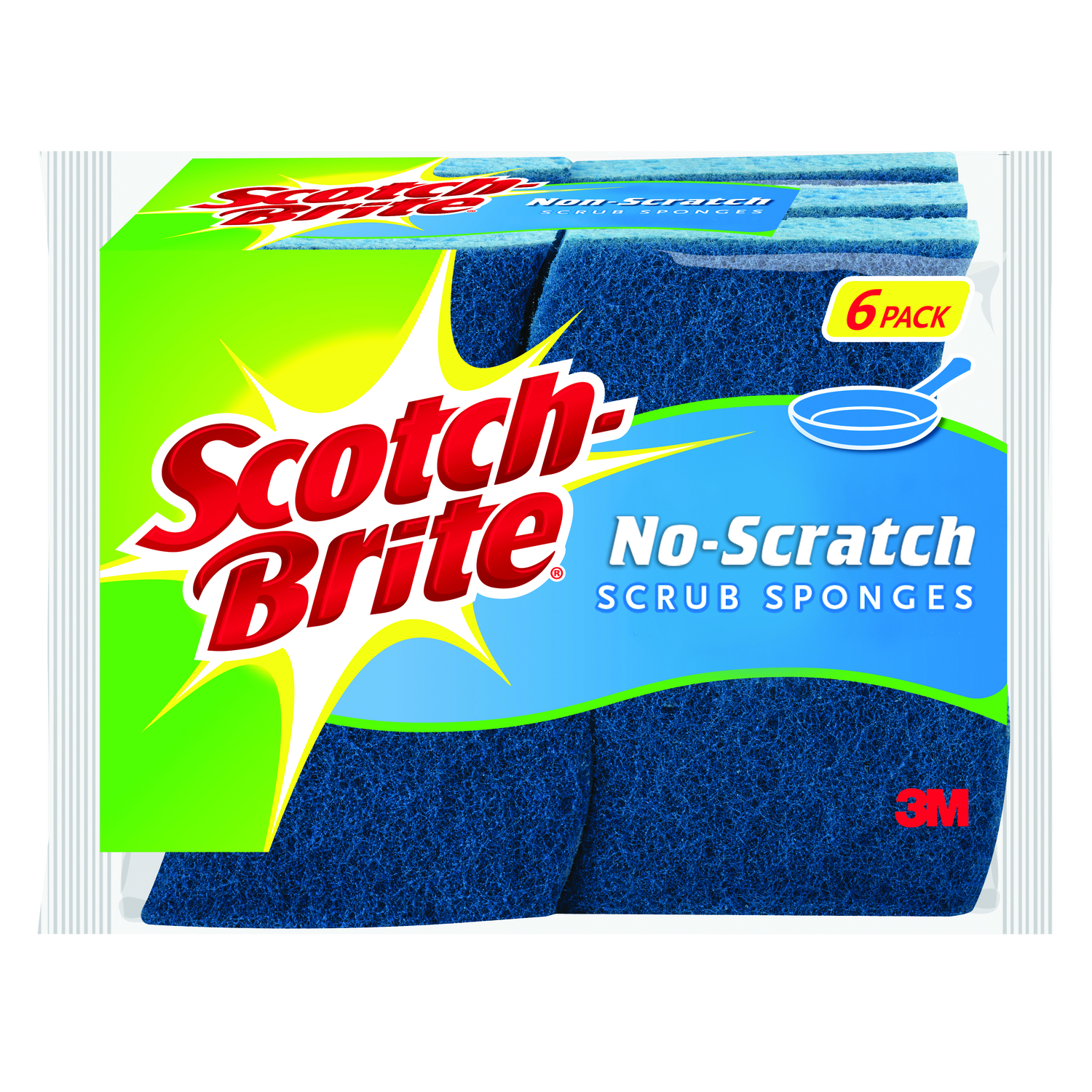 Scotch-Brite Non-Scratch Scrubber Sponge For Multi-Purpose 4.4 in. L 6 pk