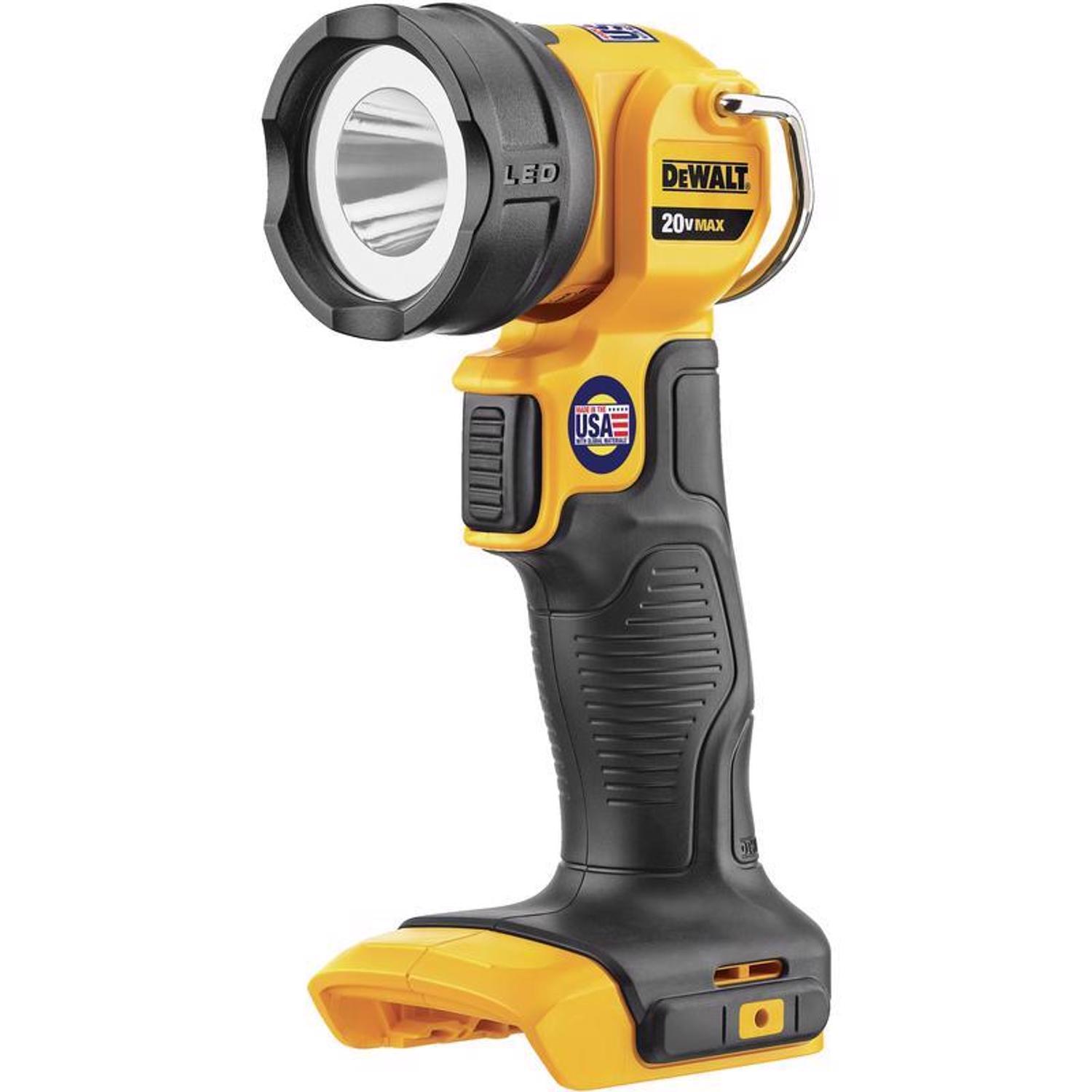 DeWalt 20V MAX 110 lm Black/Yellow LED Work Light Flashlight