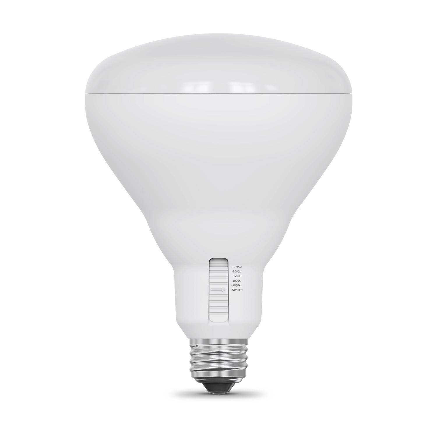 Feit BR40 E26 (Medium) LED Bulb Adjustable White 100 Watt Equivalence 2 pk