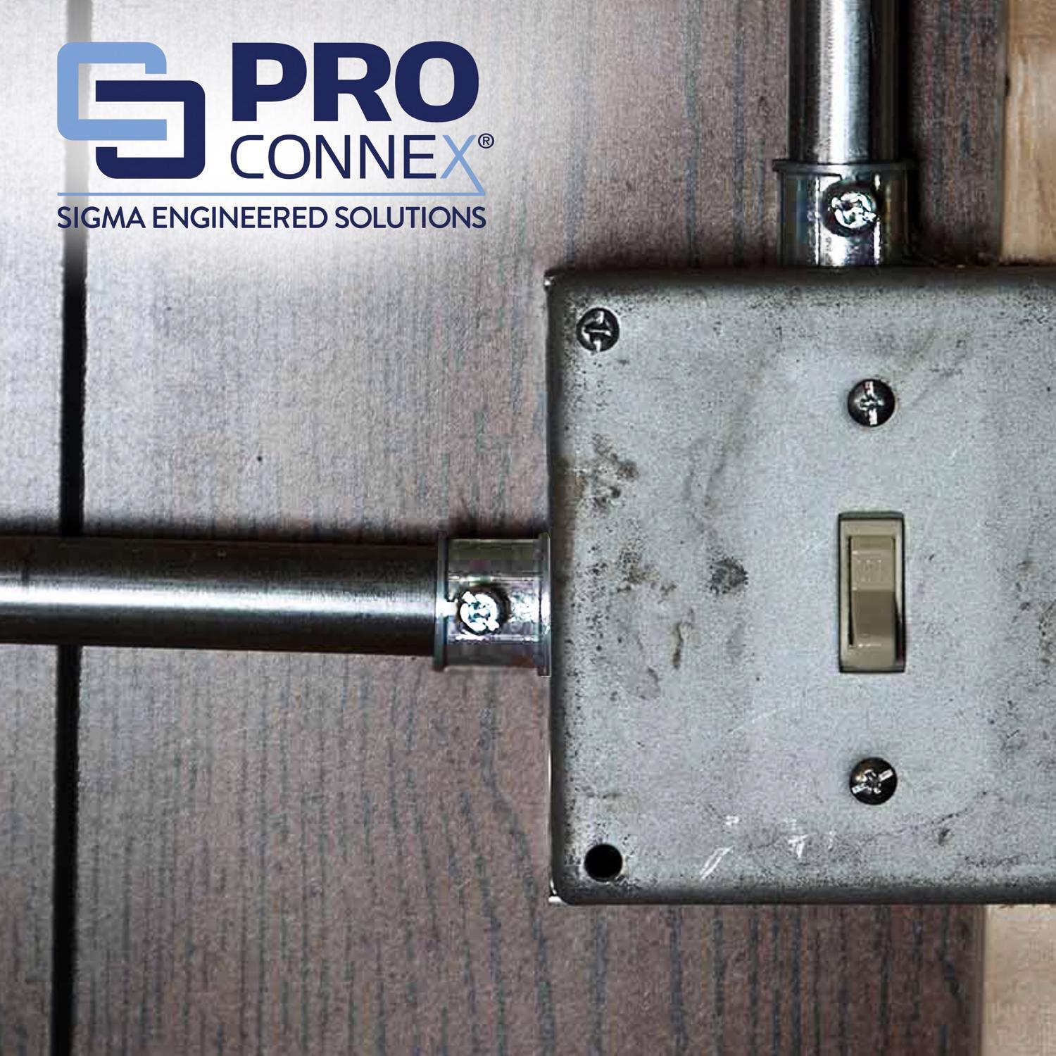 Sigma Engineered Solutions ProConnex 1/2 in. D Die-Cast Zinc Set Screw Connector For EMT 50 pk