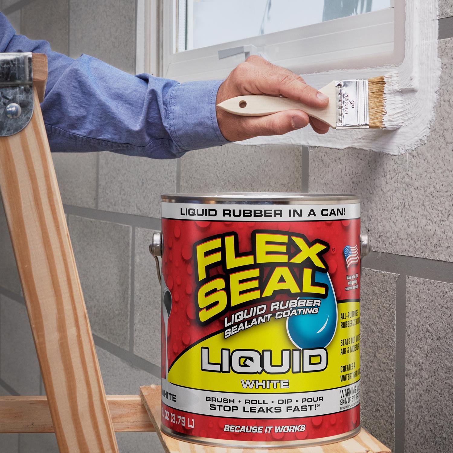Flex Seal Family of Products Flex Seal White Liquid Rubber Sealant Coating 1 gal