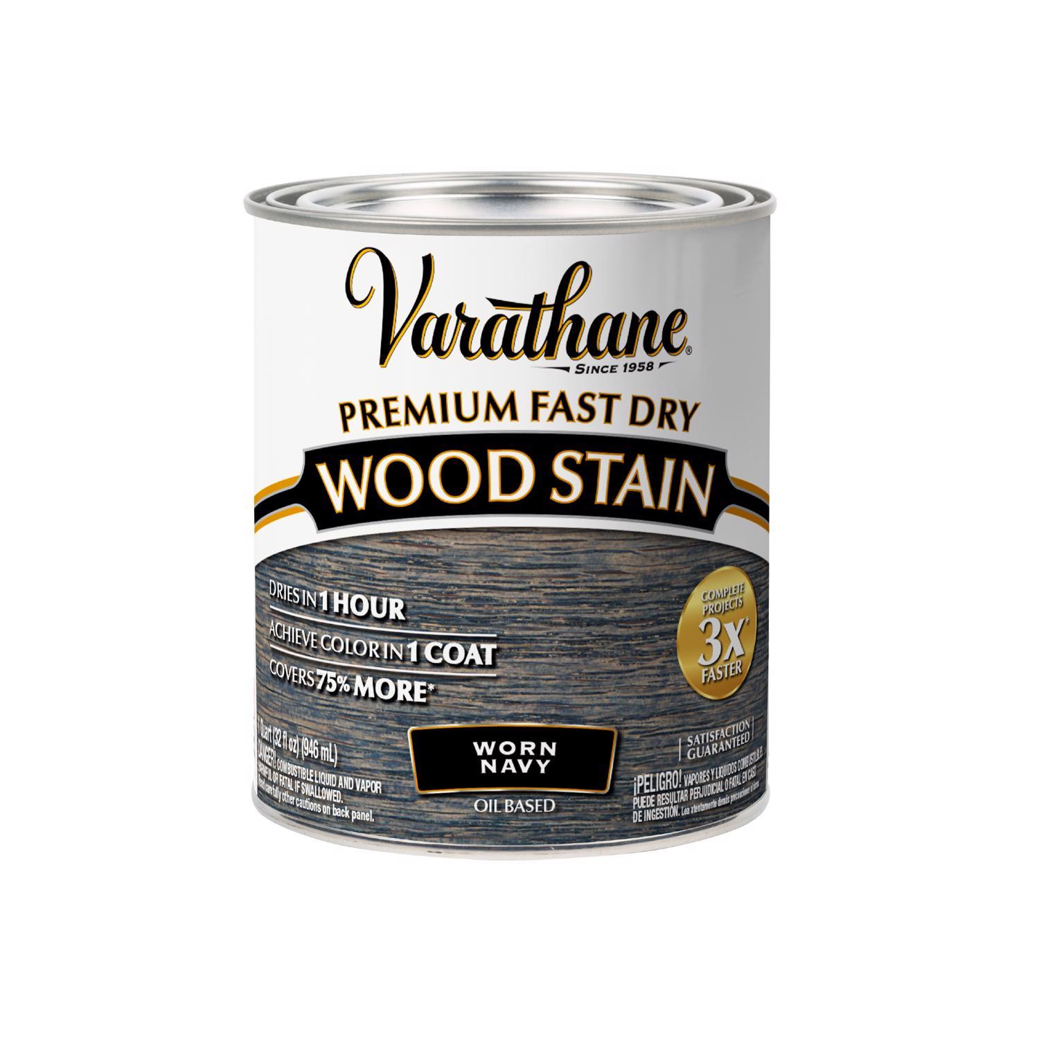 Varathane Premium Worn Navy Oil-Based Fast Dry Wood Stain 1 qt