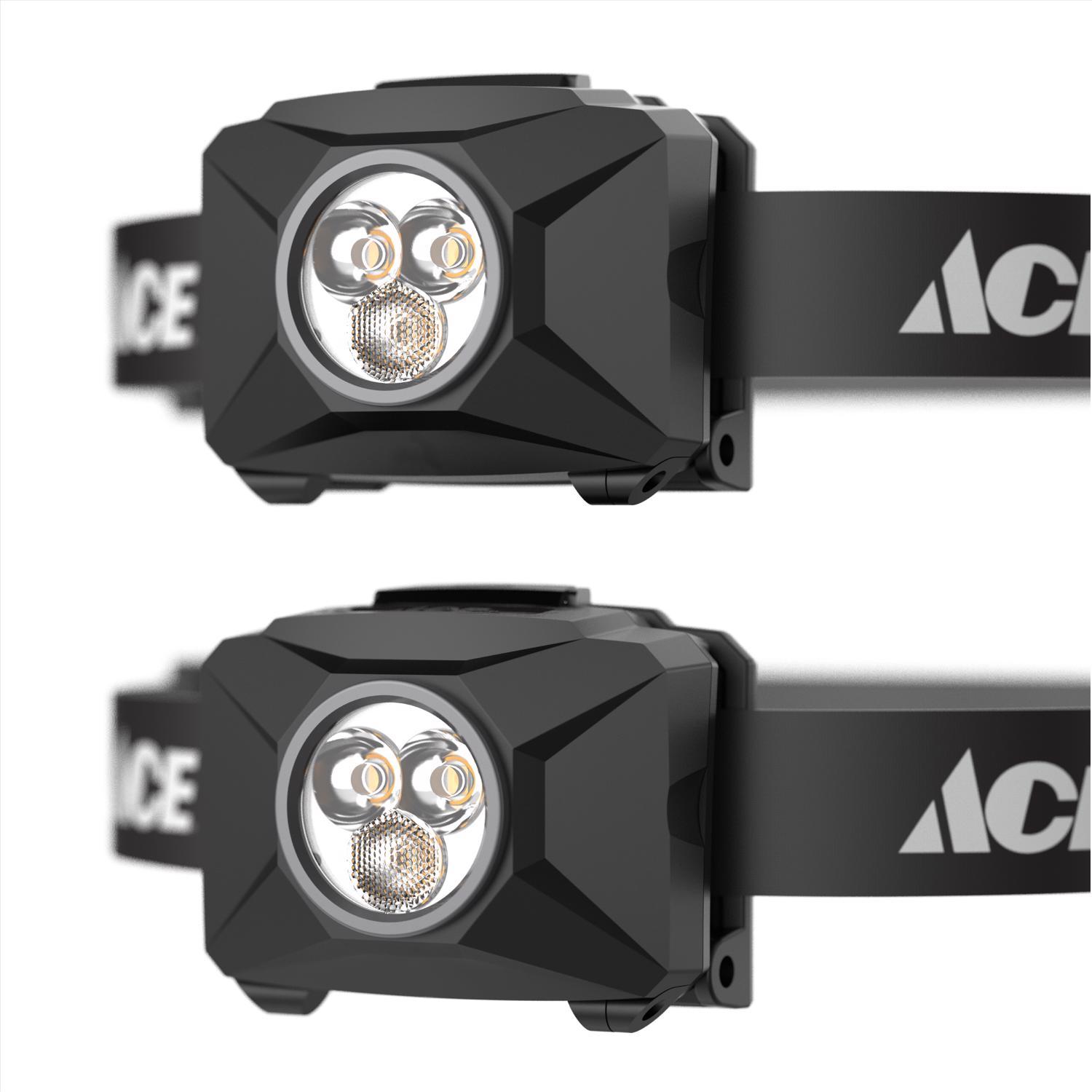 Ace 250 lm Black LED Head Lamp AAA Battery