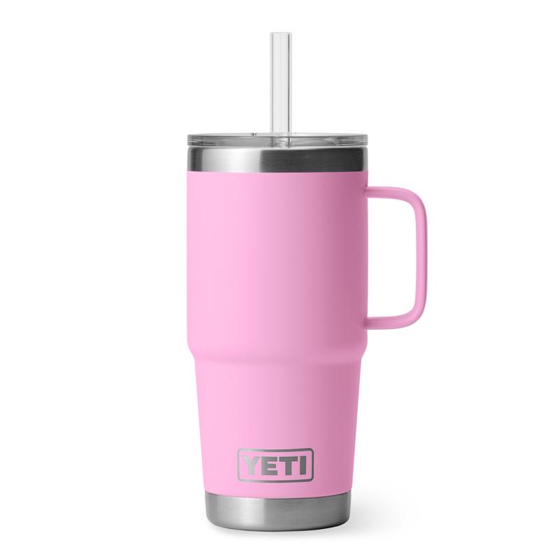 YETI Rambler 25 oz Power Pink BPA Free Straw Mug