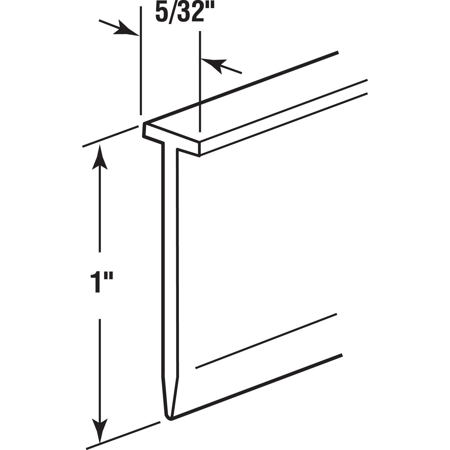 Prime-Line 1 in. W Clear Frameless Shower Door Bottom Seal
