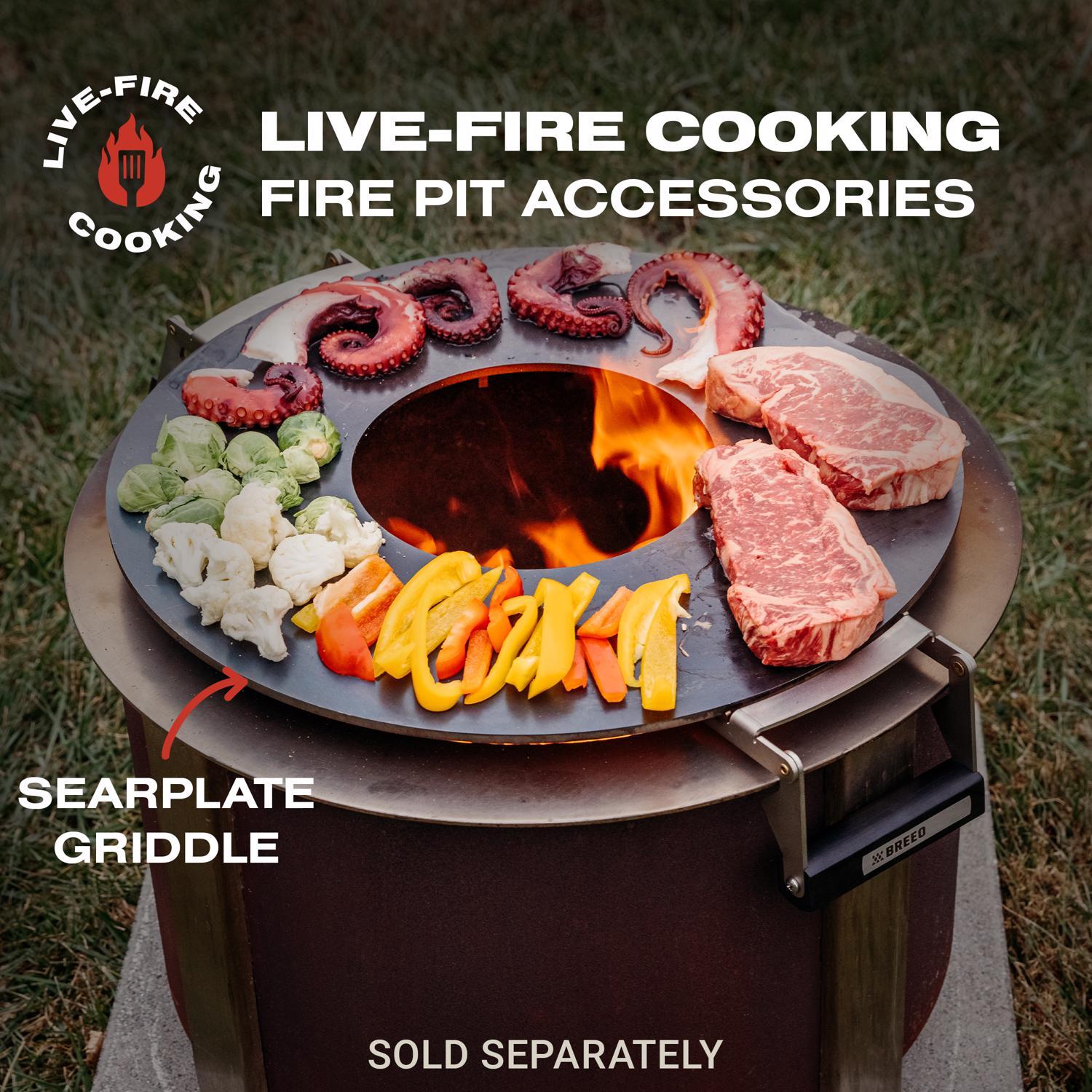 Breeo X Series 19 in. W Corten Steel Outdoor Round Wood Fire Pit