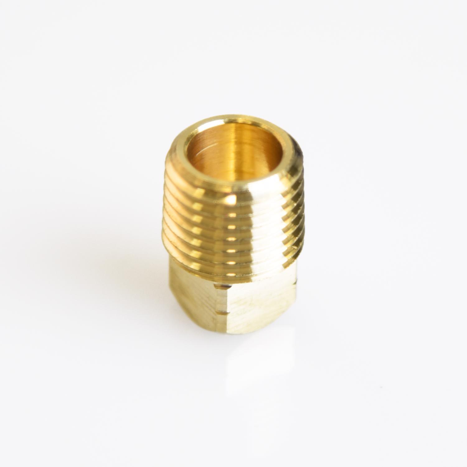 ATC 1/4 in. MPT Brass Square Head Cored Plug
