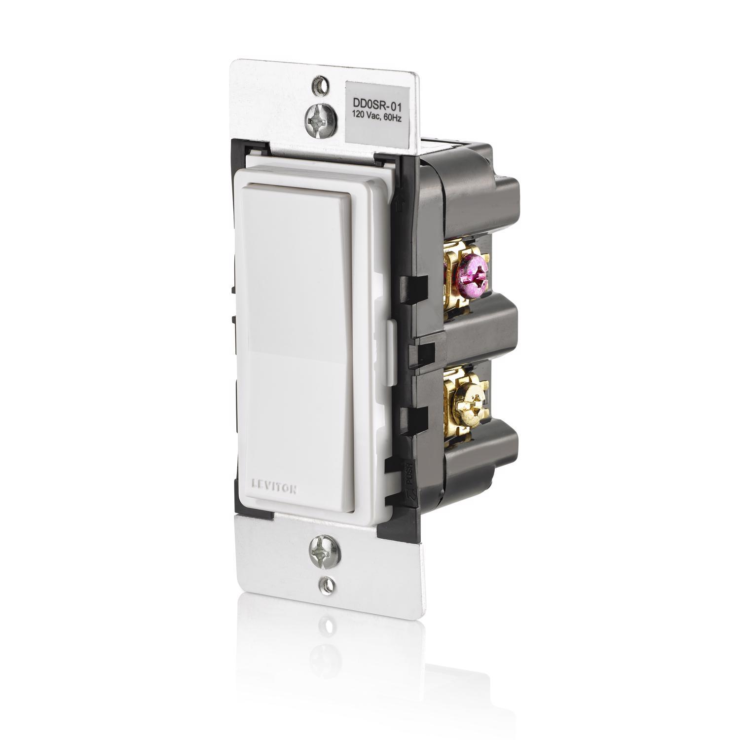 Leviton Decora Smart Three Pole Remote Smart-Enabled Switch White 1 pk