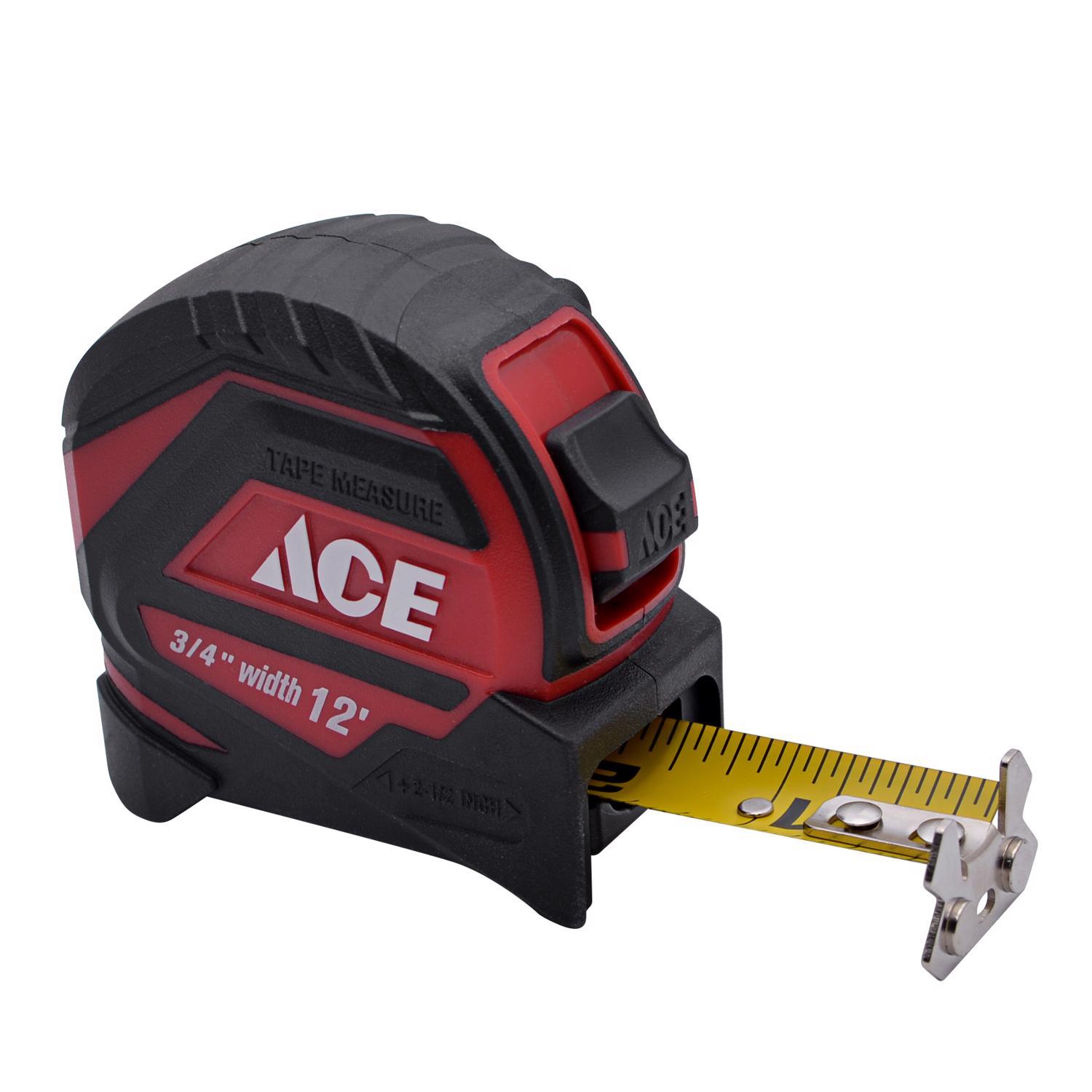 Ace 12 ft. L X 3/4 in. W Compact Tape Measure 1 pk
