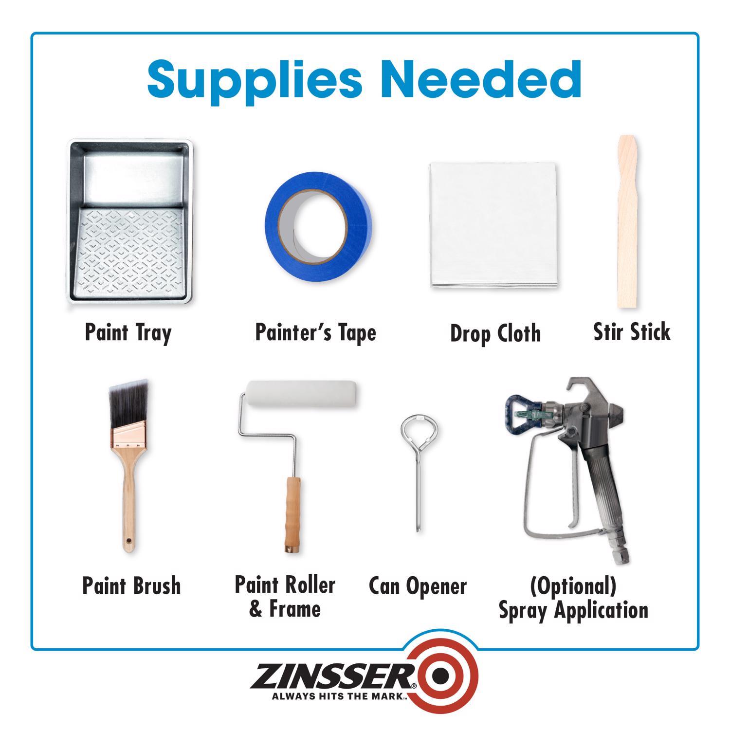 Zinsser Bulls Eye 123 Gray Water-Based Acrylic Copolymer Primer 1 gal