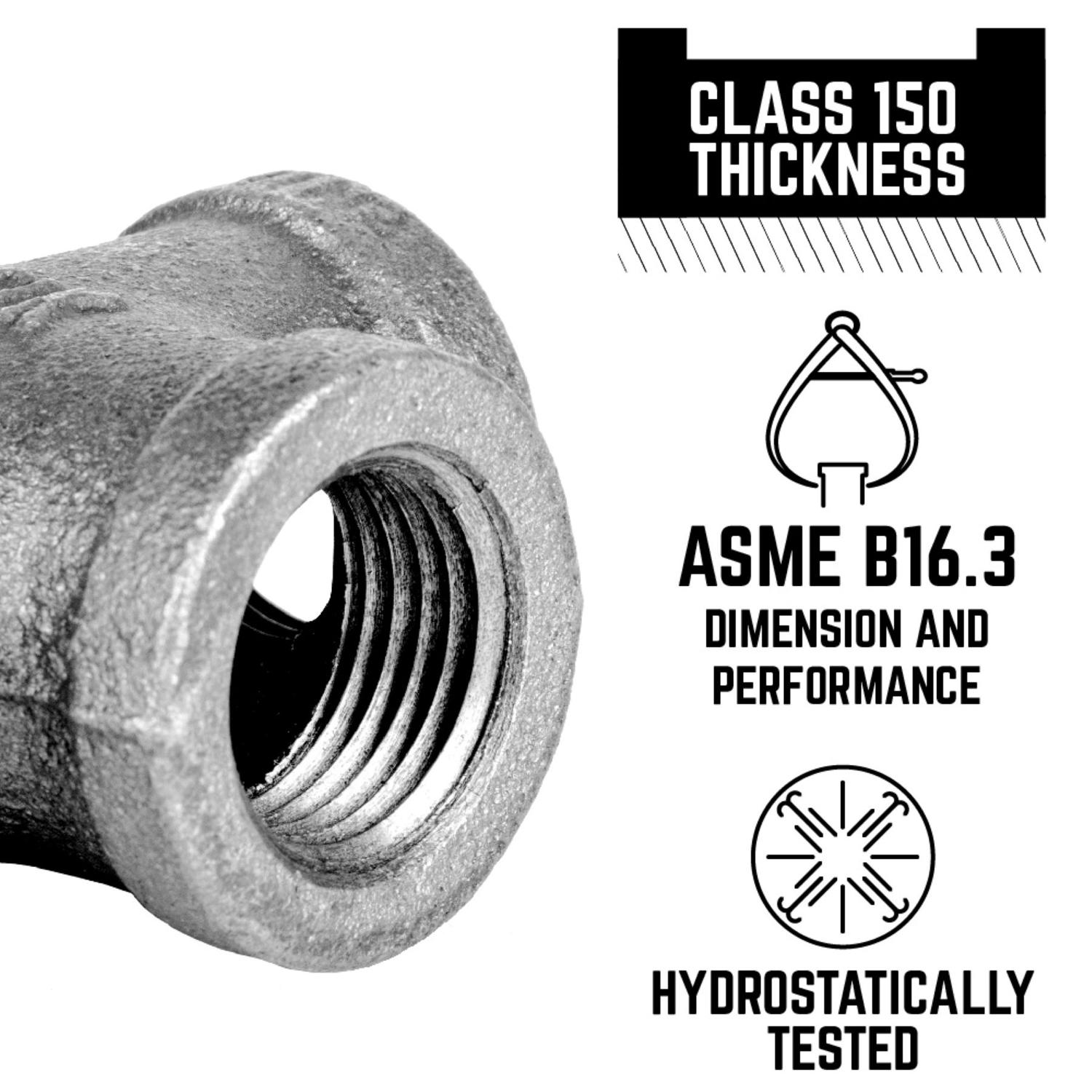 STZ Industries 3/4 in. FIP each X 1/2 in. D FIP Black Malleable Iron Coupling