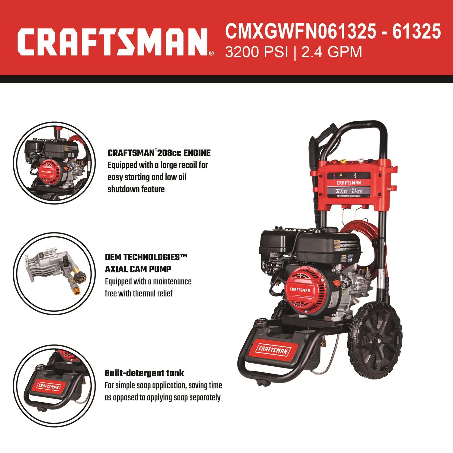 Craftsman 3200 psi Gas 2.4 gpm Pressure Washer