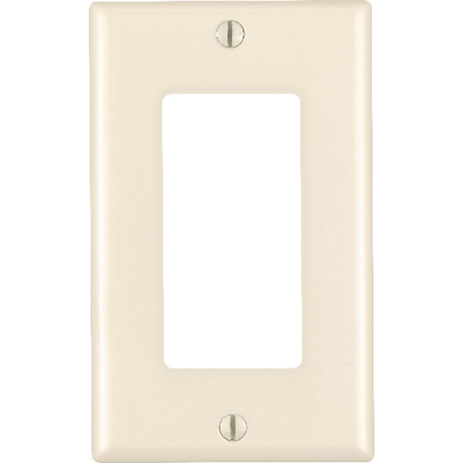 Leviton Decora Almond 1 gang Thermoset Plastic Decorator Wall Plate 1 pk