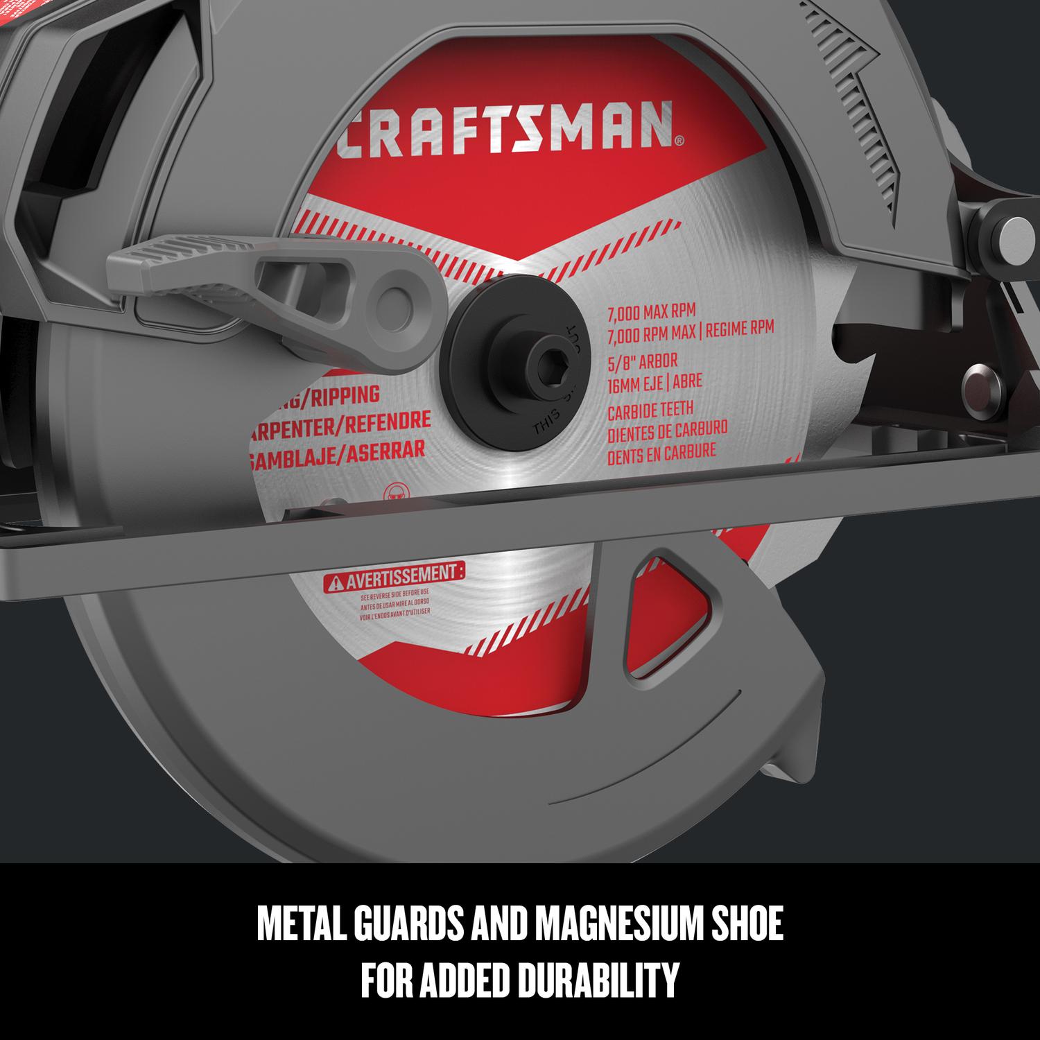 CRAFTSMAN 15 amps 7-1/4 in. Corded Brushed Circular Saw Tool Only