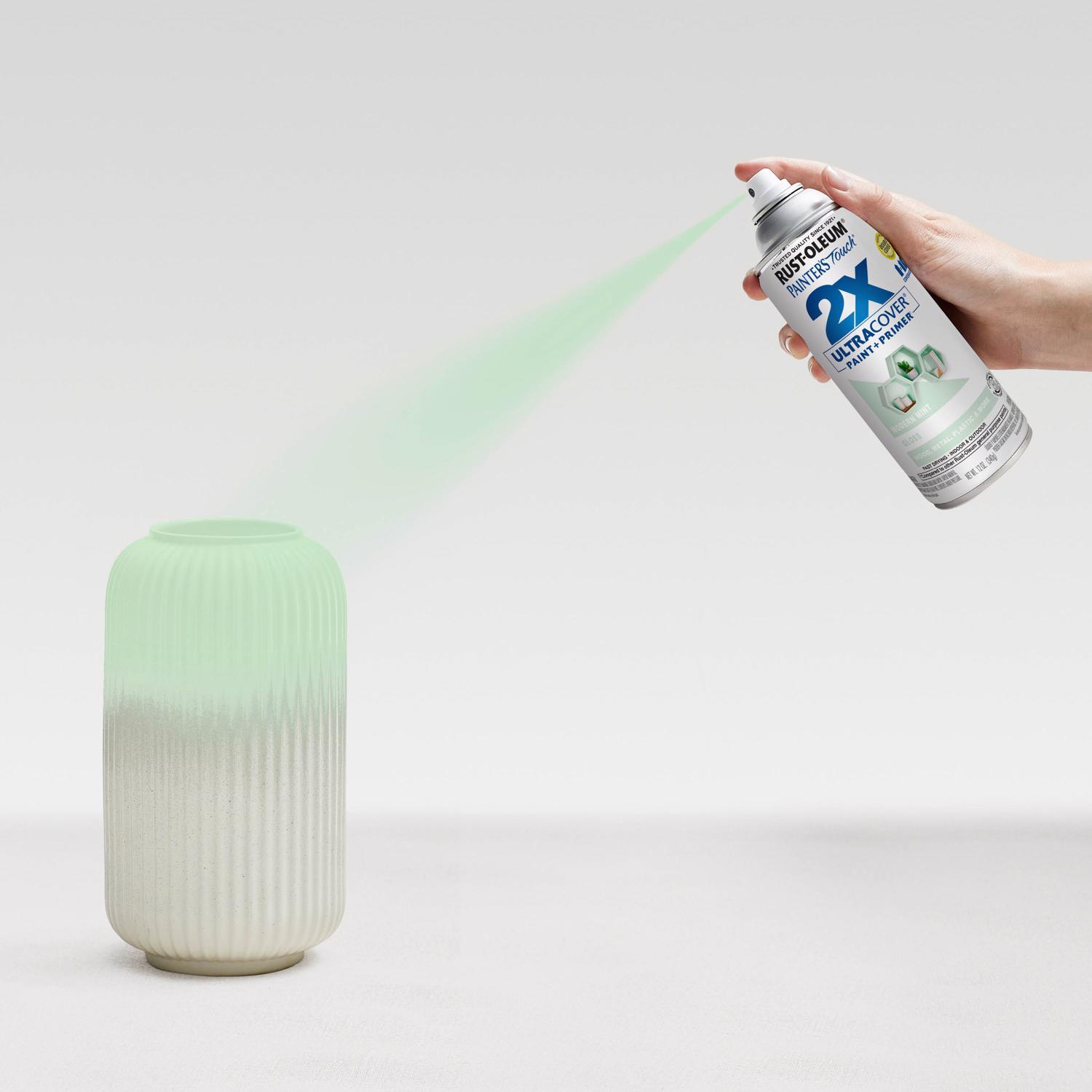 Rust-Oleum Painter's Touch 2X Ultra Cover Gloss Modern Mint Paint+Primer Spray Paint 12 oz