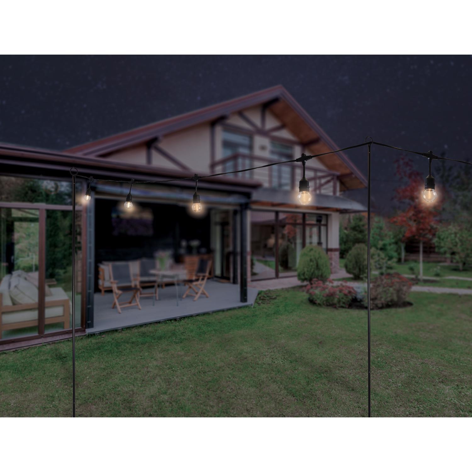 Belle Luci LED Patio Light Pole String Light Hanging Kit 108 in.
