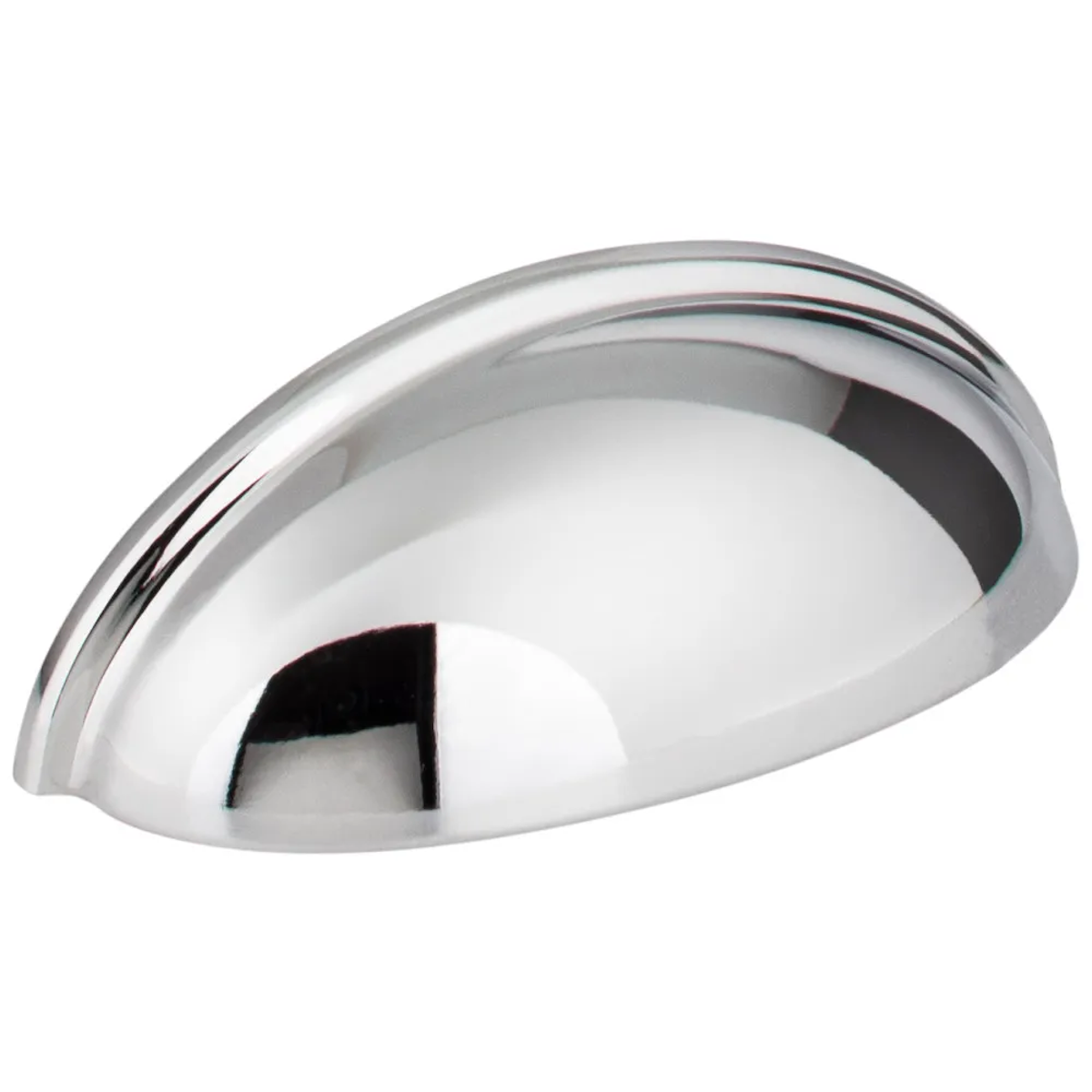 3-11/16" Overall Length Small Cup Cabinet Pull Polished Chrome